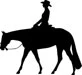 Western Pleasure Woman Reflective Decal