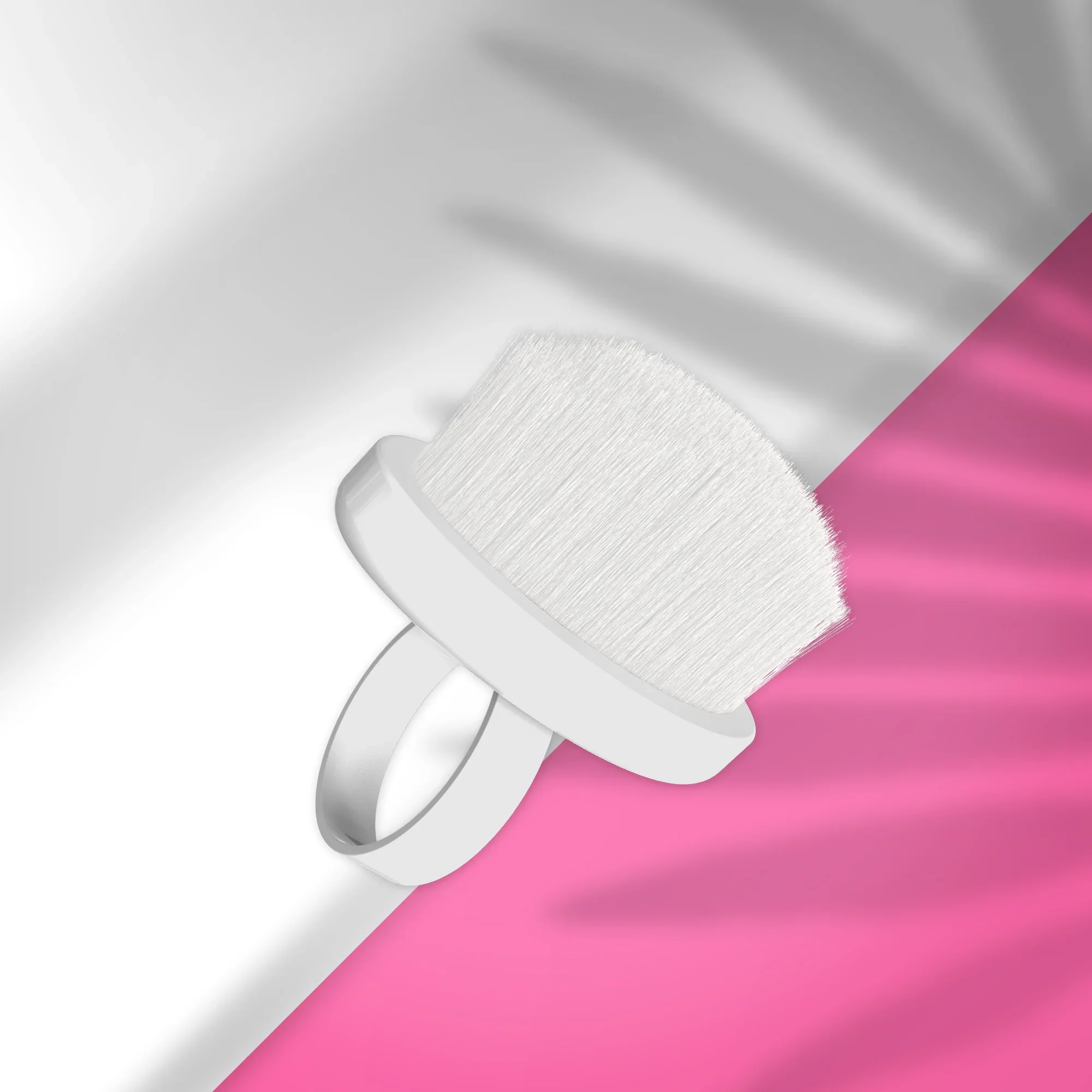 STALEKS - Finger ring manicure brush for dust removal EXPERT 03 mini (10 pcs)- DBE-03-10 - Image 2