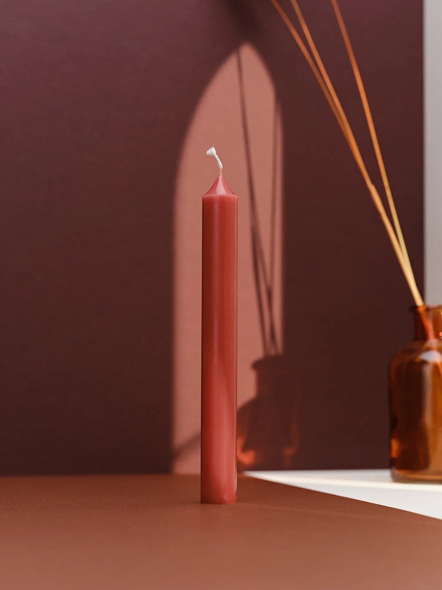 Dinner Candle, Amber - Image 1