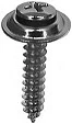 Sheet Metal Screw #10, with Counter-Sunk Washer, Black- Choose from 3 Lengths