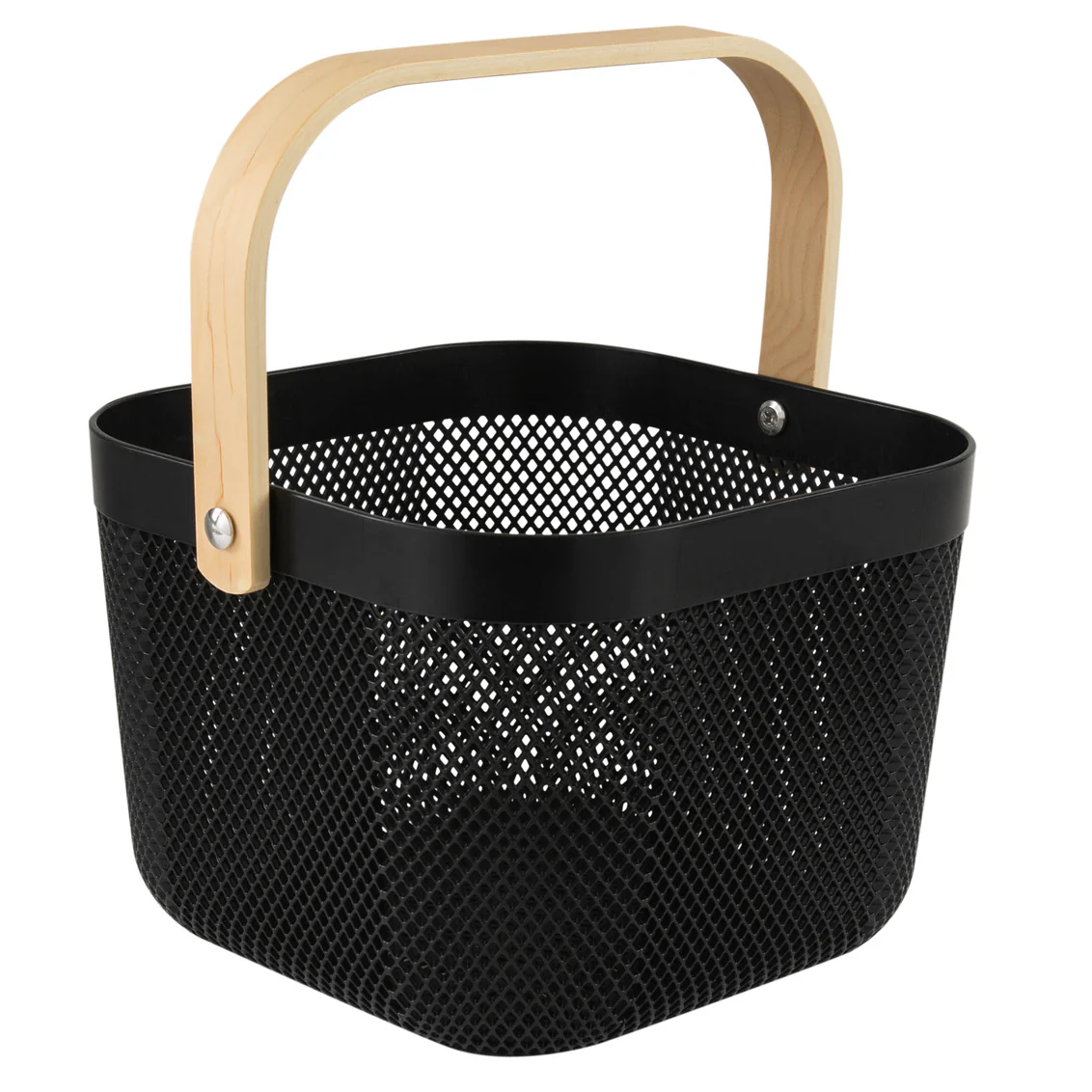 Mesh Storage Basket, Small Black - Image 1