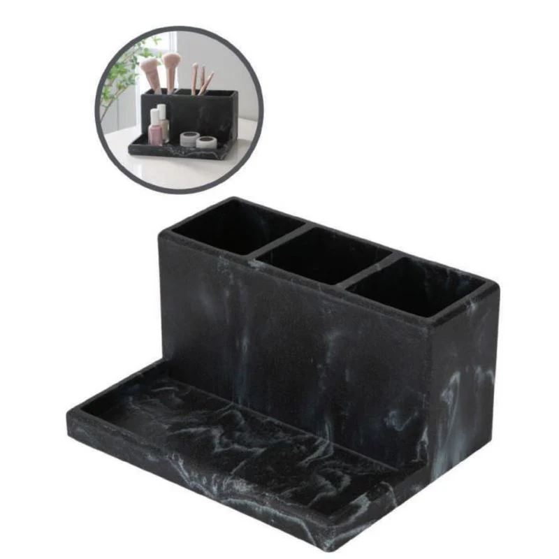 Cosmetic Organizer, Black Marble - Image 1