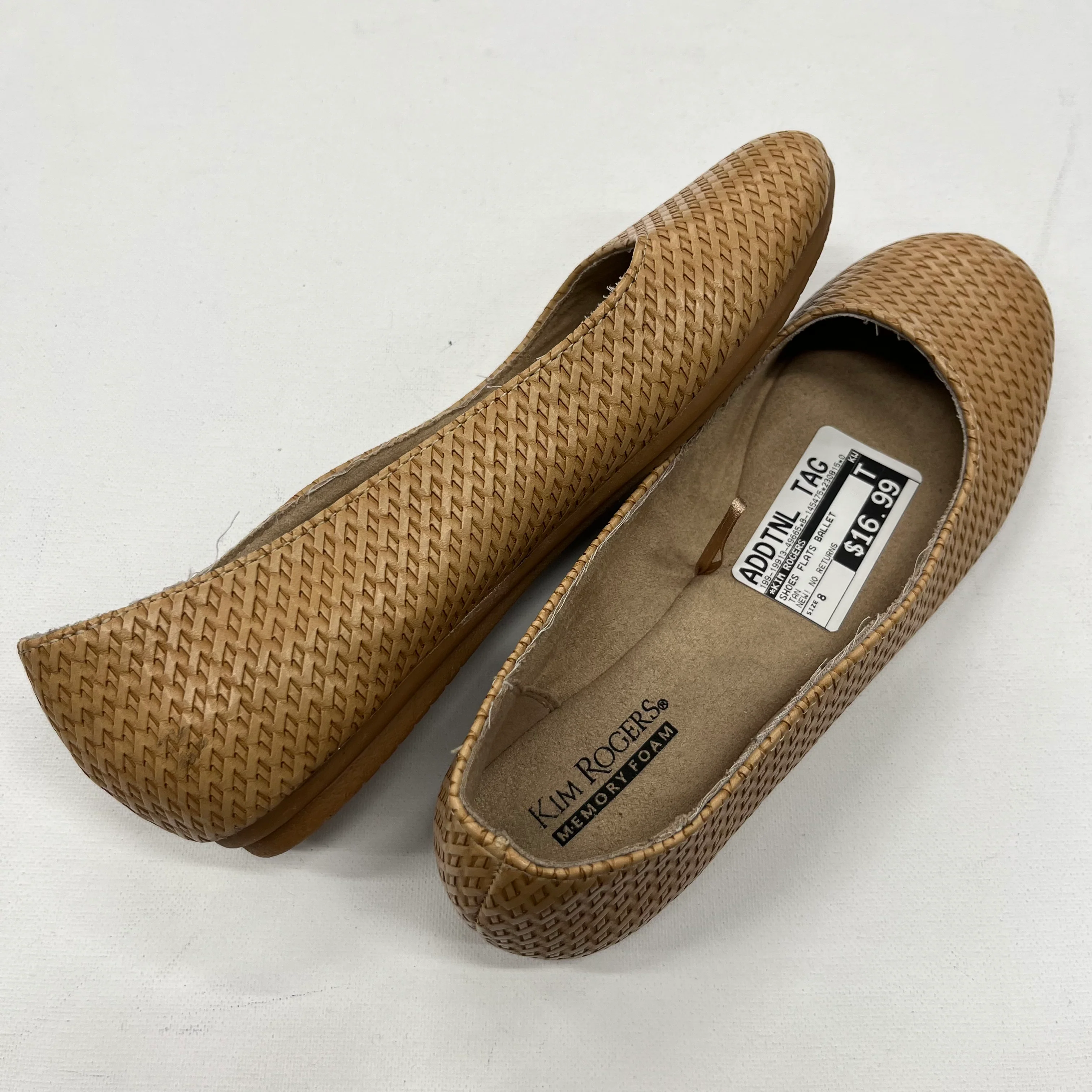 Kim Rogers Memory Foam Ballet Flats Tan NEW Size 8 - Image 3