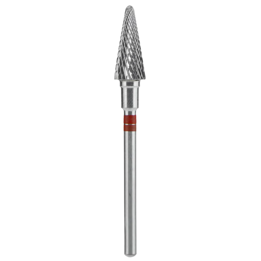 CARBIDE NAIL DRILL BIT FOR LEFT-HANDED USERS, “CONE” RED EXPERT, HEAD DIAMETER 6/14MM (FT73R060/14) (#205) -STALEKS™