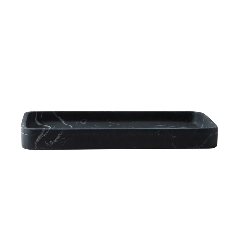 Vanity Tray - Michaelangelo Black Marble Finish - Image 1