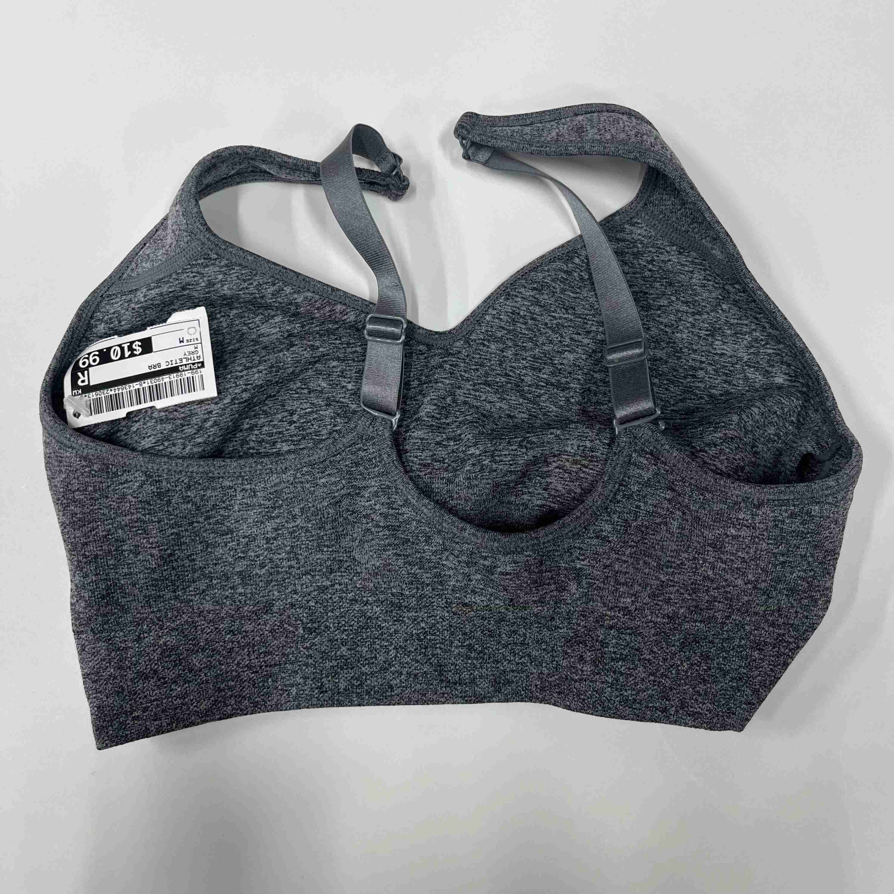Puma Athletic Adjustable Sports Bra Grey Size M - Image 2