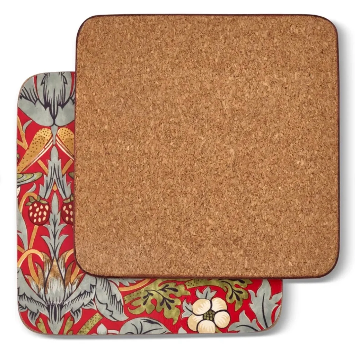 Strawberry Thief Red Coasters - Image 2