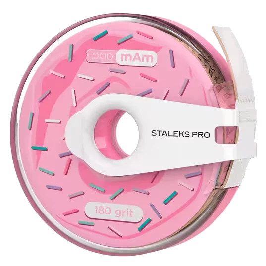 STALEKS PRO EXPERT NAIL FILE REFILL ROLL WHITE DISPOSABLE ABRASIVE TAPE PAPMAM IN A PLASTIC CASE ATC-STALEKS™ - Image 3