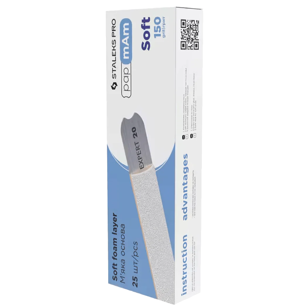 DISPOSABLE FILES PAPMAM FOR STRAIGHT NAIL FILE (SOFT BASE) EXPERT 20 (30 PCS) DFCE-20 W- STALEKS™ - Image 2