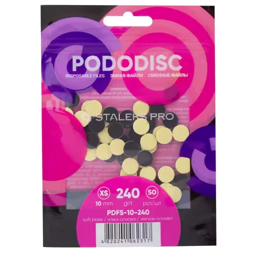 STALEKS PRO XS PODODISC DISPOSABLE FILES SOFT BASE FOR PEDICURE DISC 10MM (50 PCS) PDFS-10- STALEKS™ - Image 3