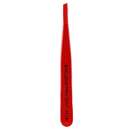 STALEKS PRO EXPERT 11/4R EYEBROW TWEEZERS (SLANT, RED COLOR) TE-11/4R – STALEKS™
