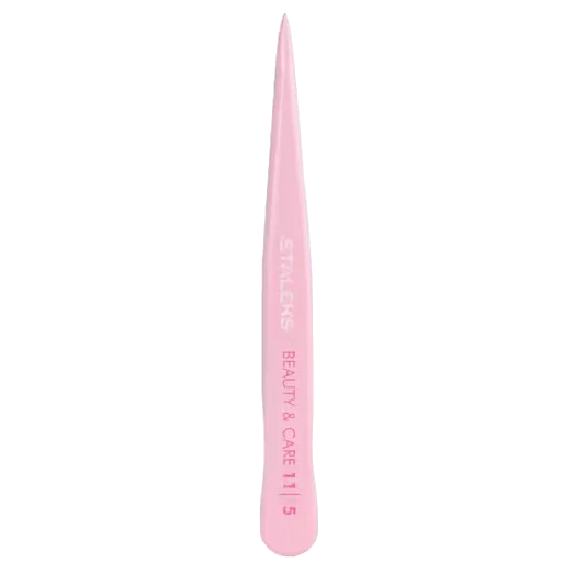 STALEKS BEAUTY & CARE 11 TYPE 5 EYEBROW TWEEZERS WIDE STRAIGHT PINK TBC-11/5 – STALEKS™