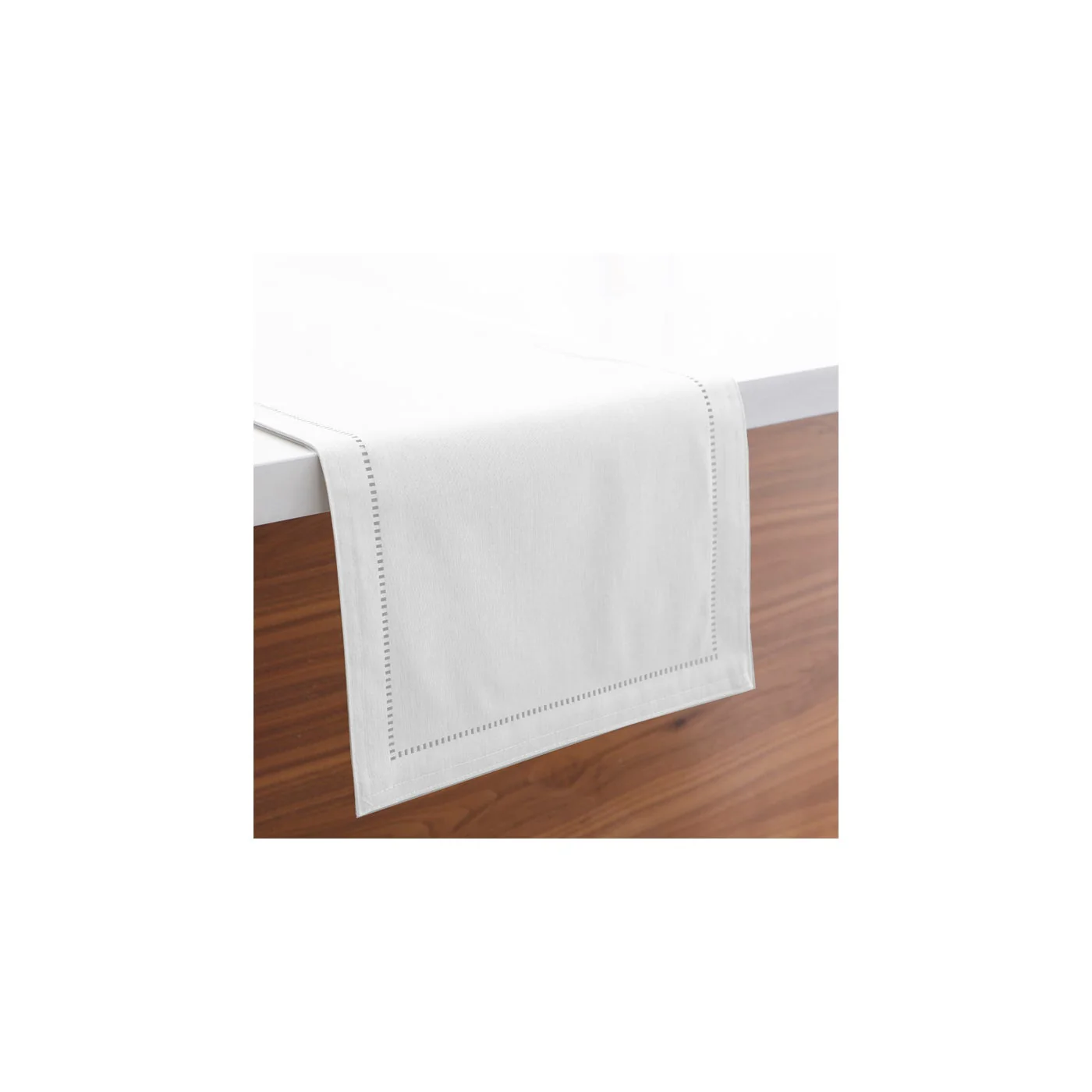 Table Runner, Hemstitch White - Image 1