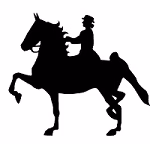 Show Horse with Rider Reflective Decal - Image 1