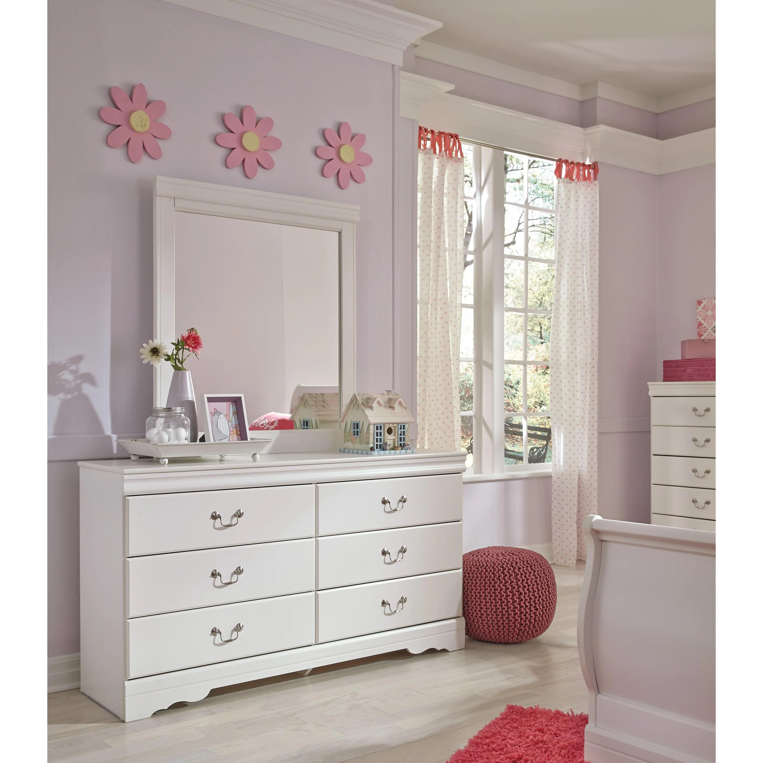 Signature Design by Ashley Anarasia B129B13 6 pc Full Sleigh Bedroom Set - Image 3