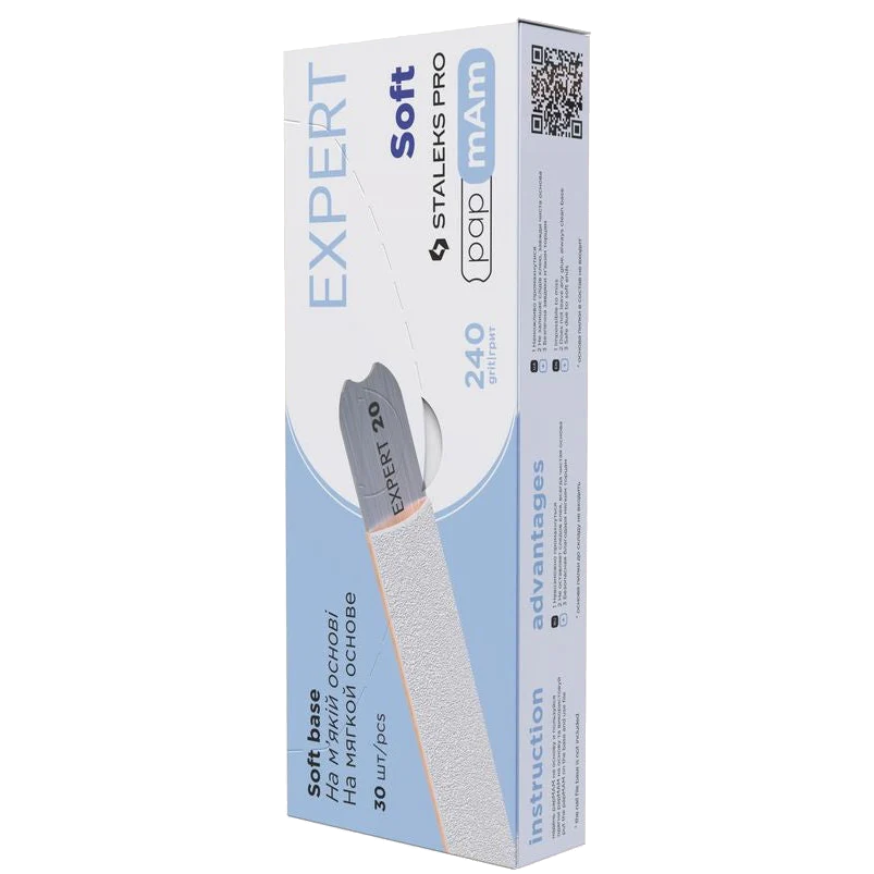 DISPOSABLE FILES PAPMAM FOR STRAIGHT NAIL FILE (SOFT BASE) EXPERT 20 (30 PCS) DFCE-20 W- STALEKS™ - Image 3