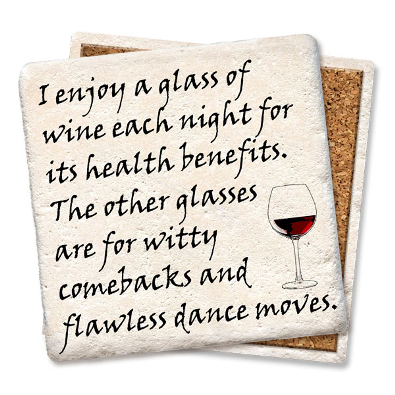 Coaster - I Enjoy A Glass Of Wine - Image 1