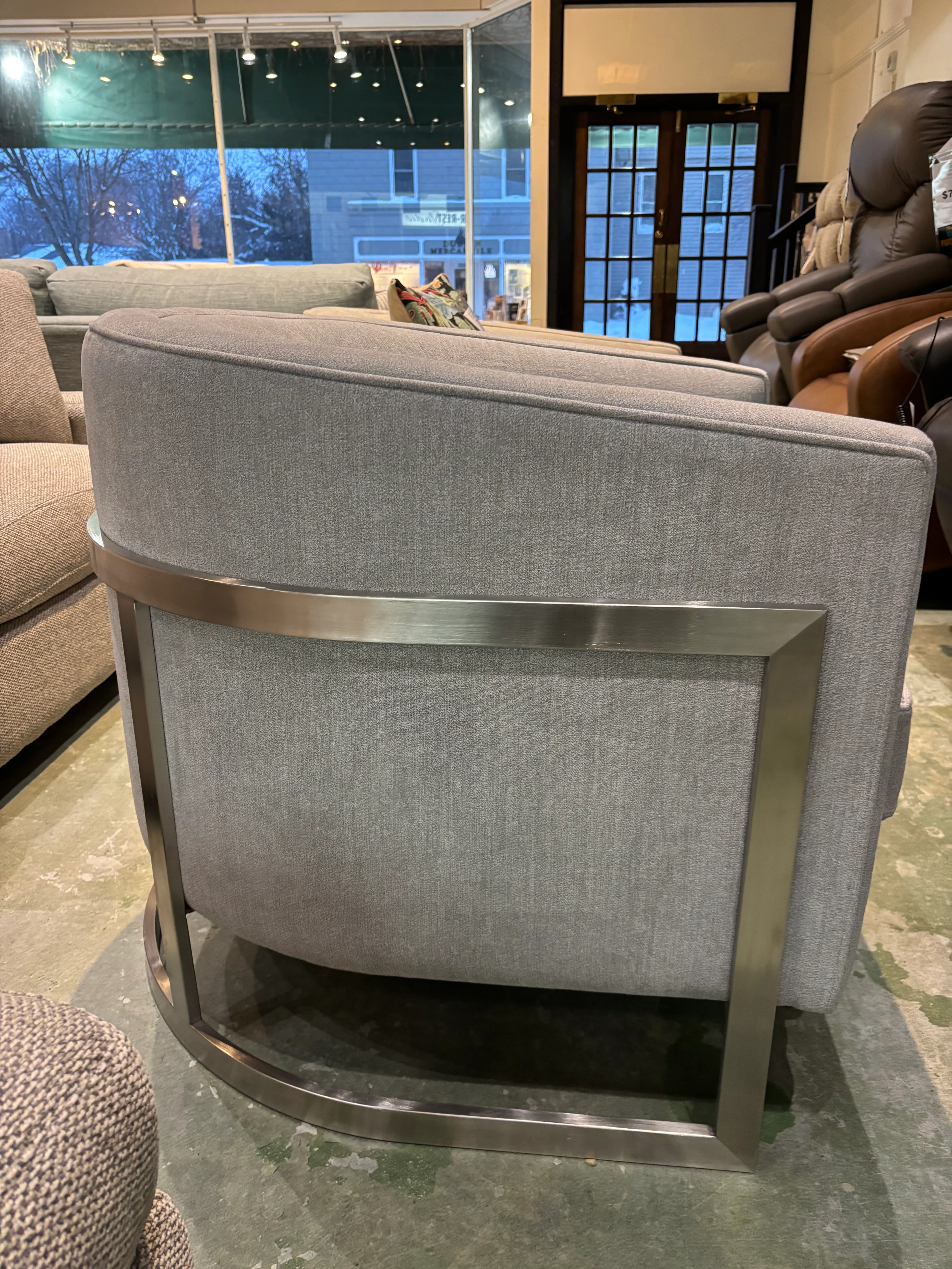 Curated 2781-F03 Chair Cover: Mercedes Ash / Fin: Pewter - Image 3