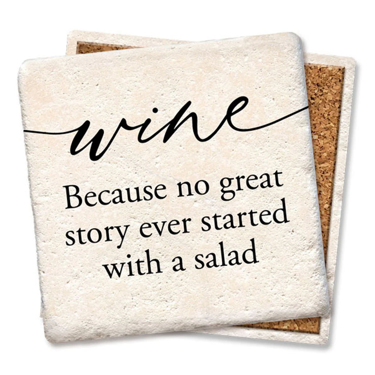 Coaster - Wine Because No Great Story - Image 1