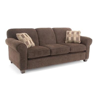 Decor-Rest Furniture Stationary Fabric Sofa 2455 Sofa (Brown) - Image 1