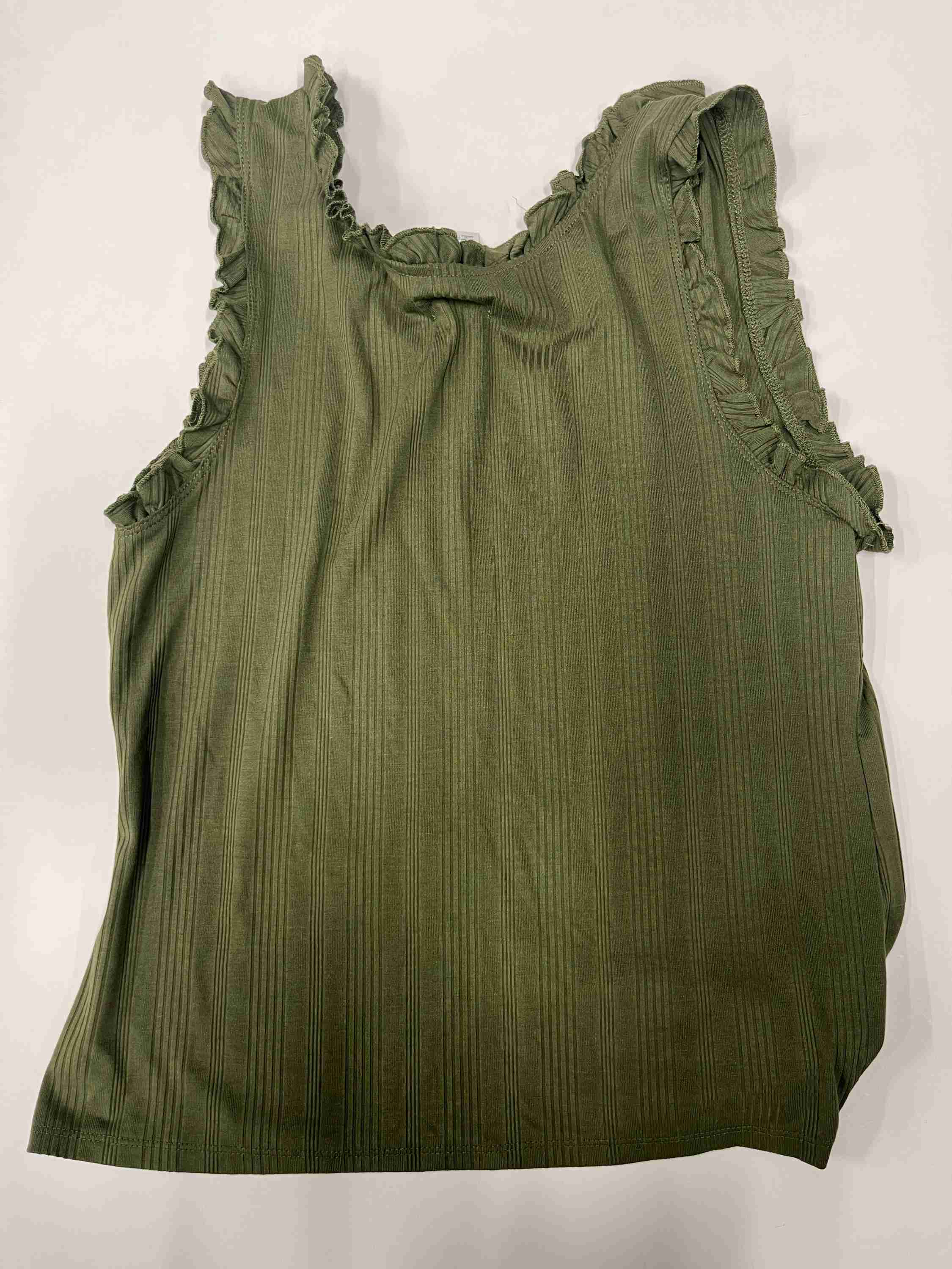 True Craft Sleeveless Ribbed Tank Top Green Size XL - Image 2