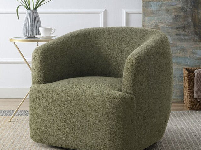 Curated 480114-A008 Sofia Swivel Chair Green