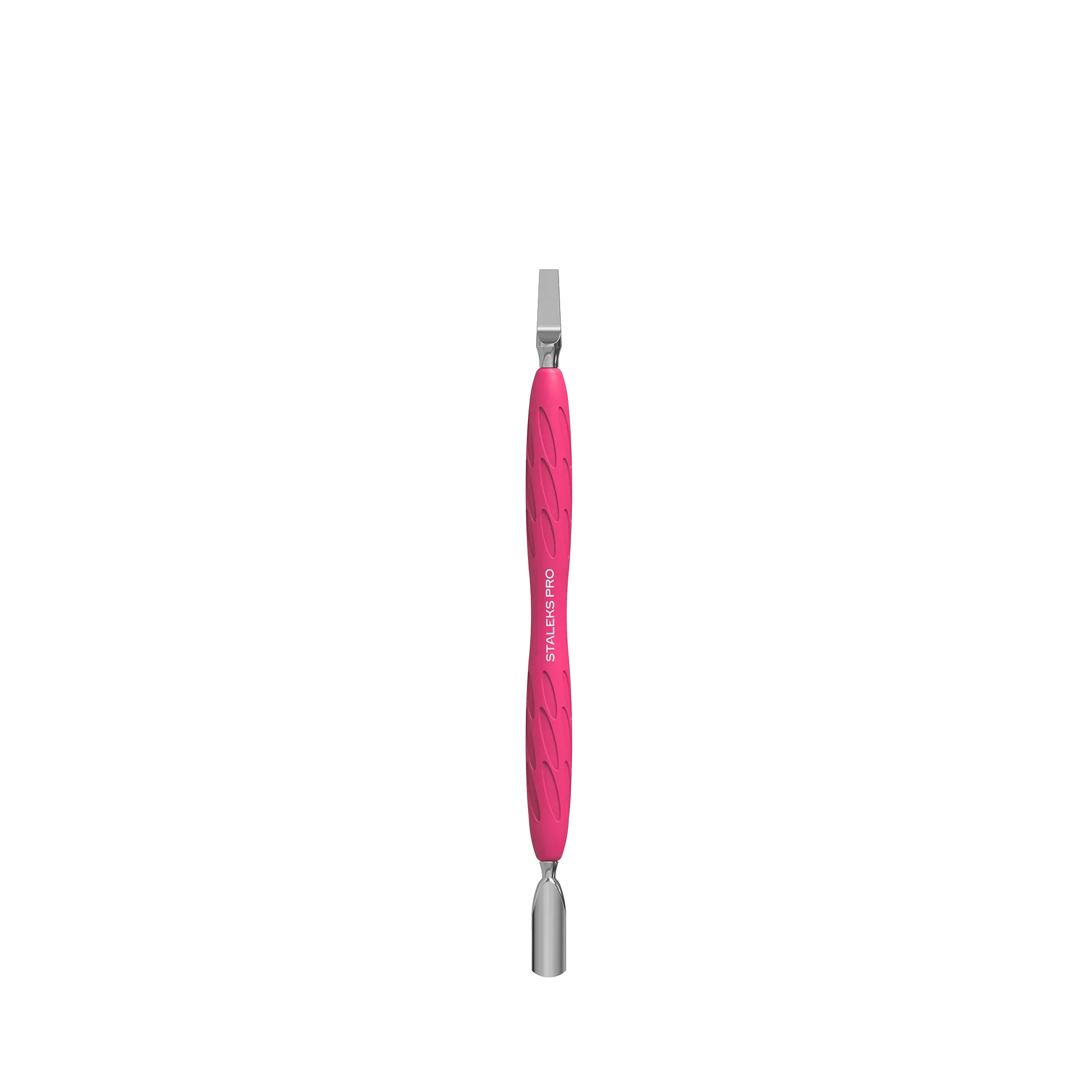 Manicure Pusher With Silicone Handle “Gummy” UNIQ 10 TYPE 5 (Narrow Rounded Pusher + Wide Blade) PQ-10/5- STALEKS