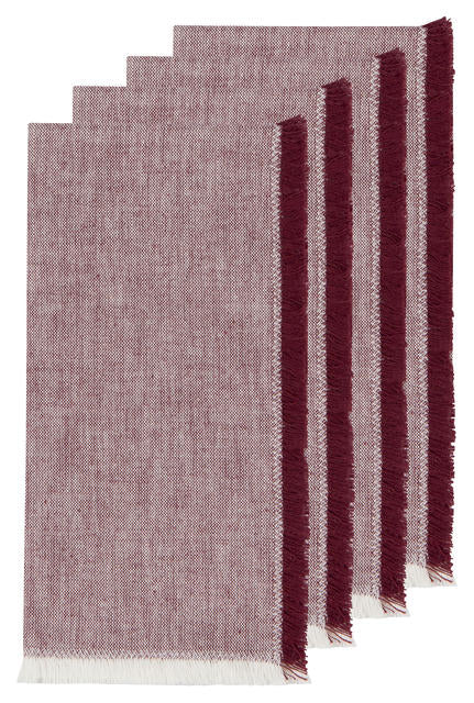 Cloth Napkins Set, Wine - Image 1