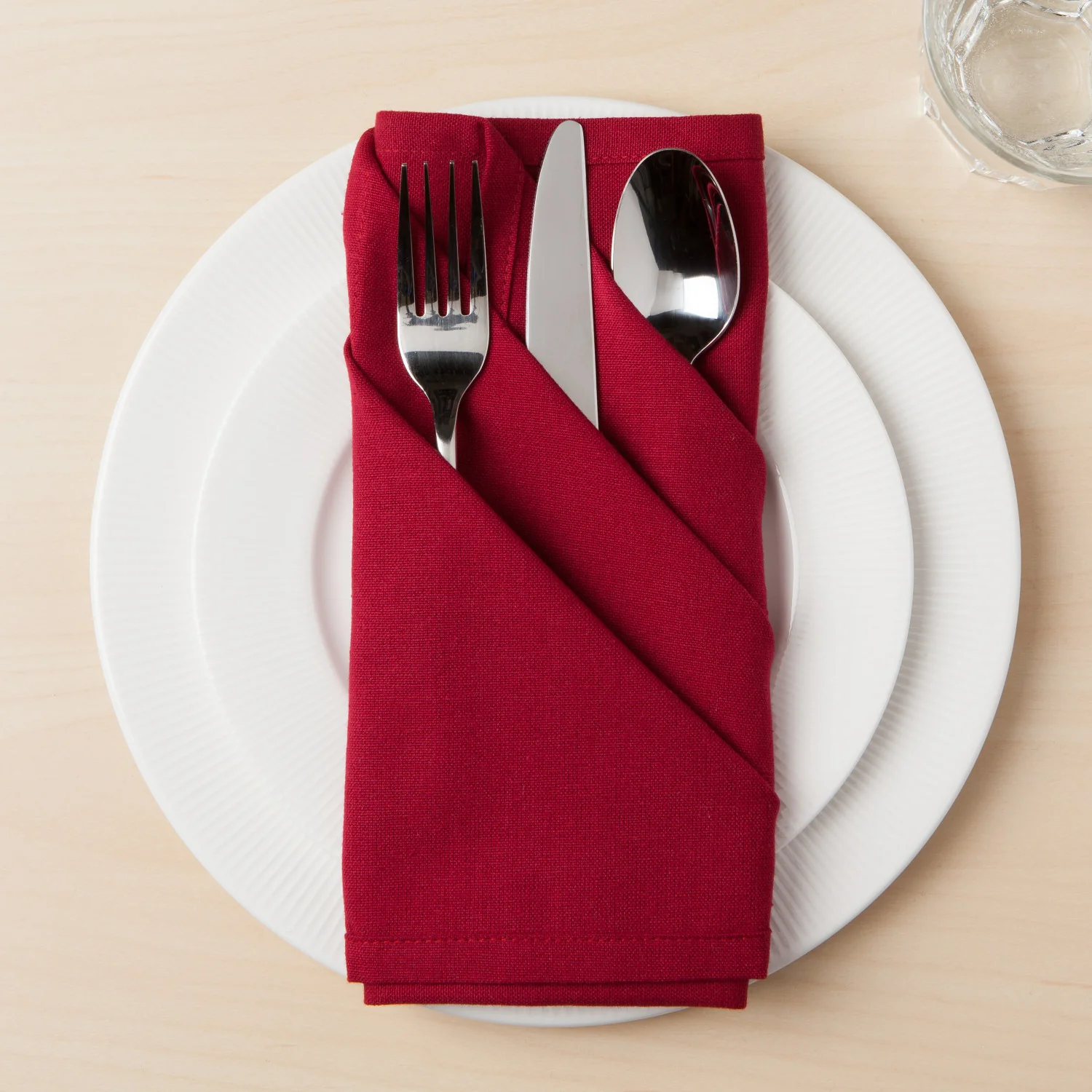 Cloth Napkin Set, Carmine - Image 1