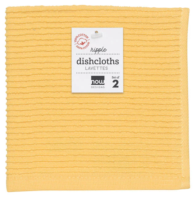 Dishcloth Ripple Set – Yellow