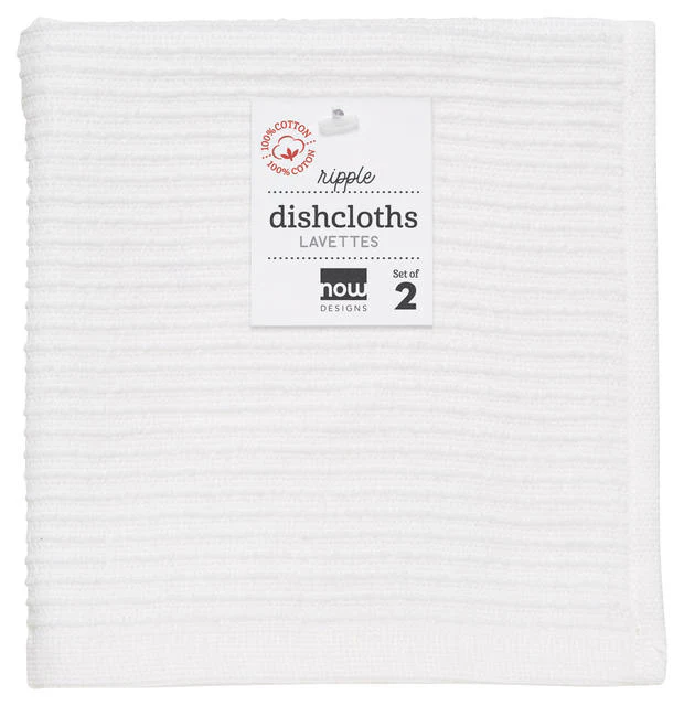 Dishcloth Ripple Set – White