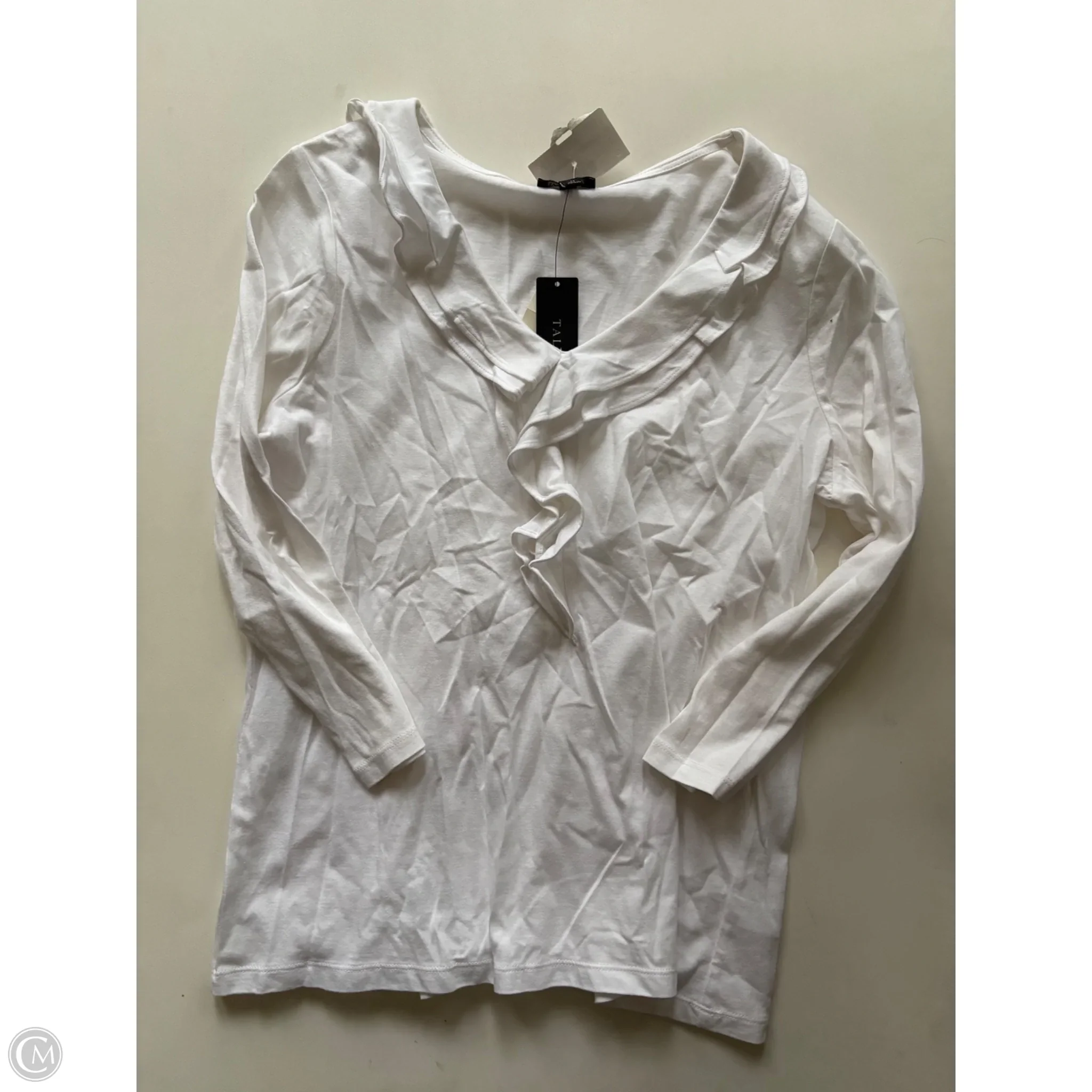 Top Long Sleeve By Talbots O In White, Size: M - Image 1