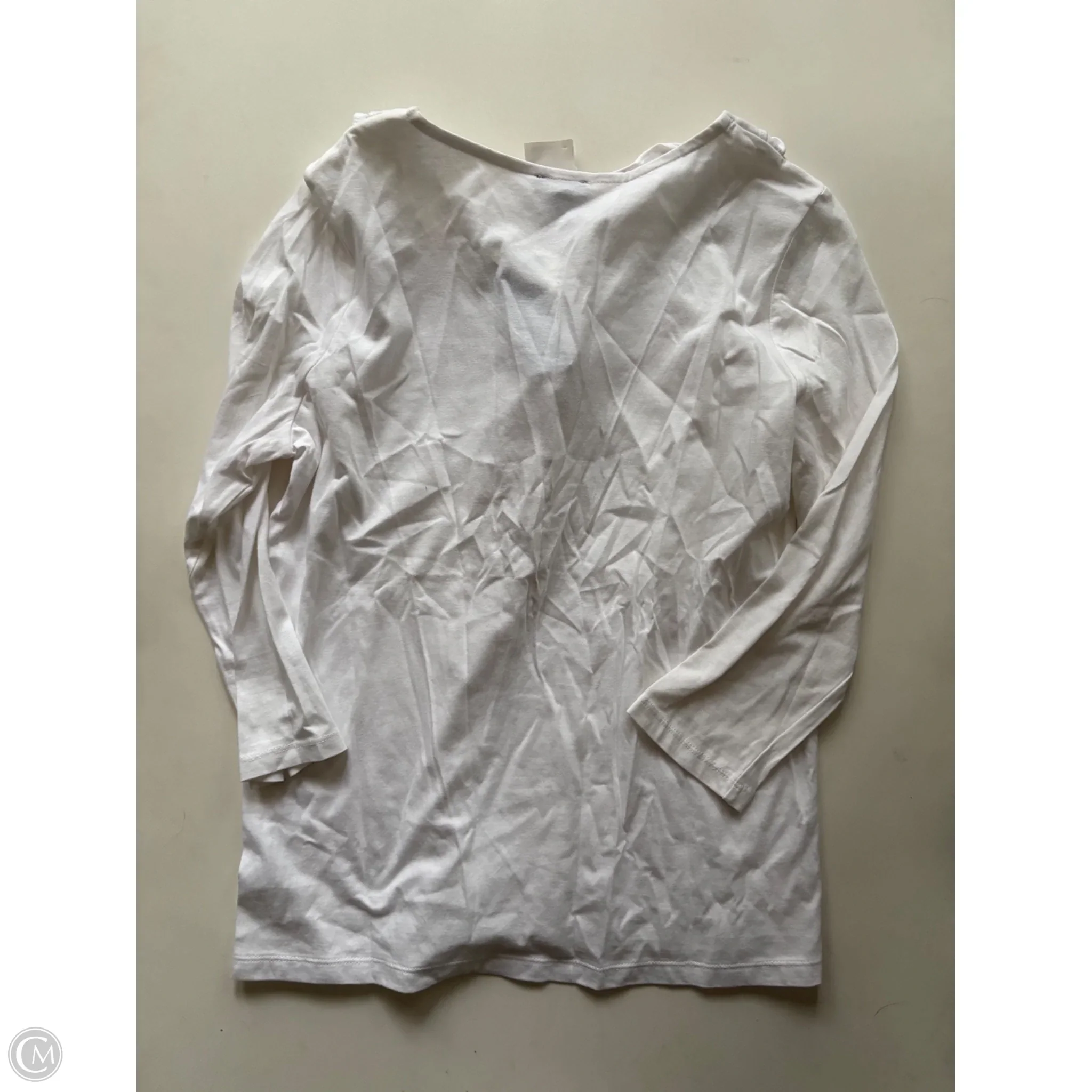 Top Long Sleeve By Talbots O In White, Size: M - Image 2