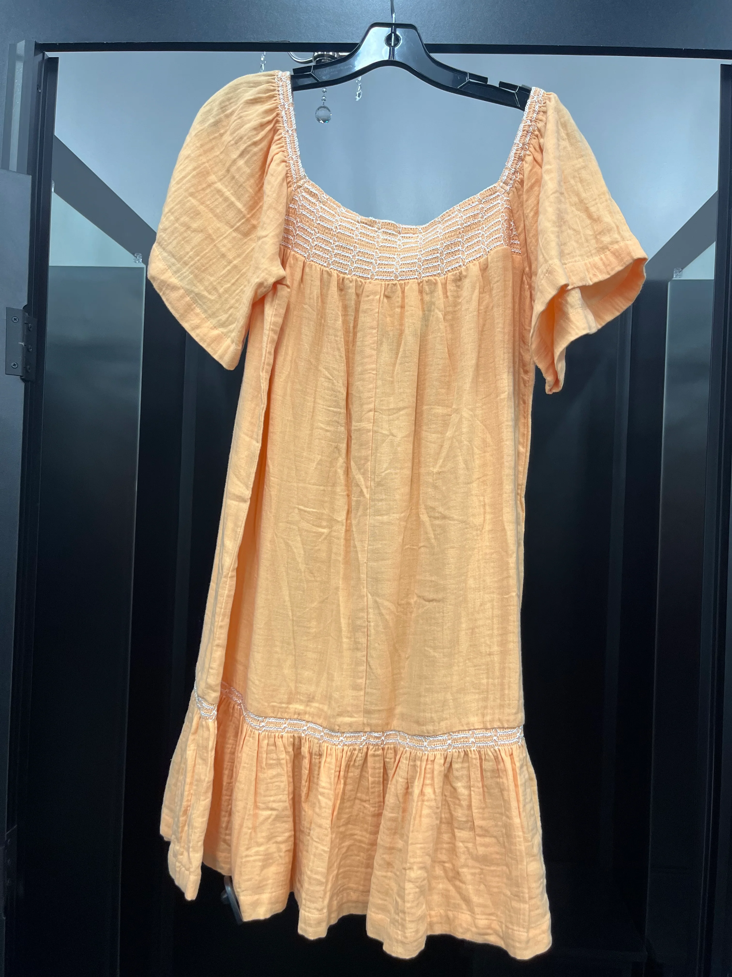 Orange Dress Casual Midi Wondery, Size S - Image 2