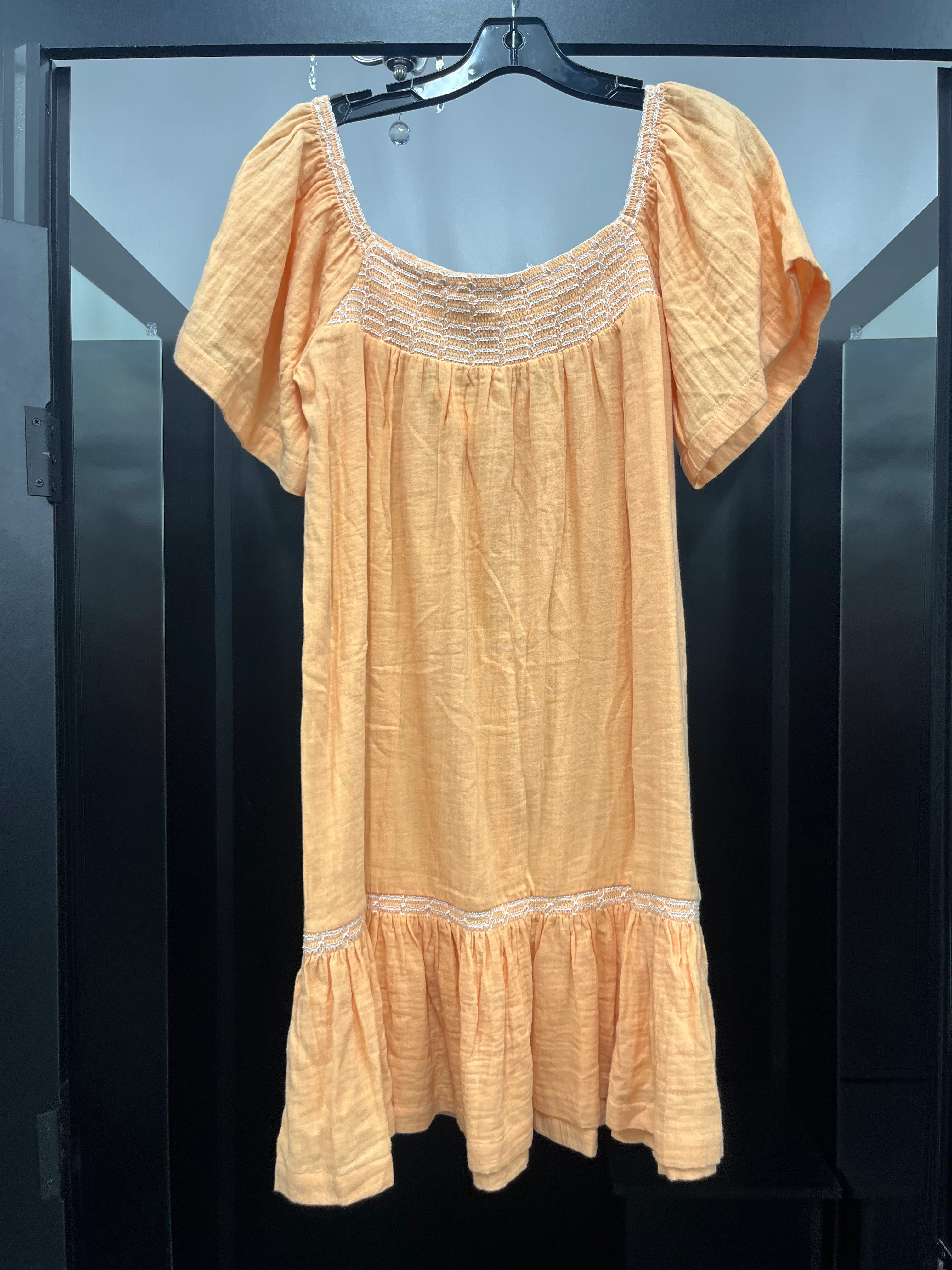 Orange Dress Casual Midi Wondery, Size S - Image 1
