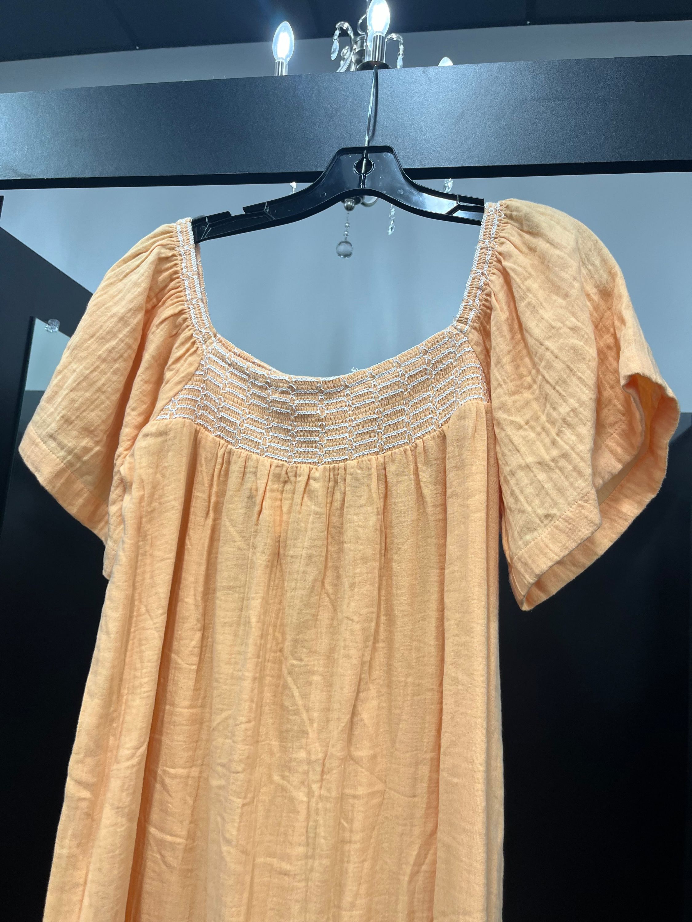 Orange Dress Casual Midi Wondery, Size S - Image 3