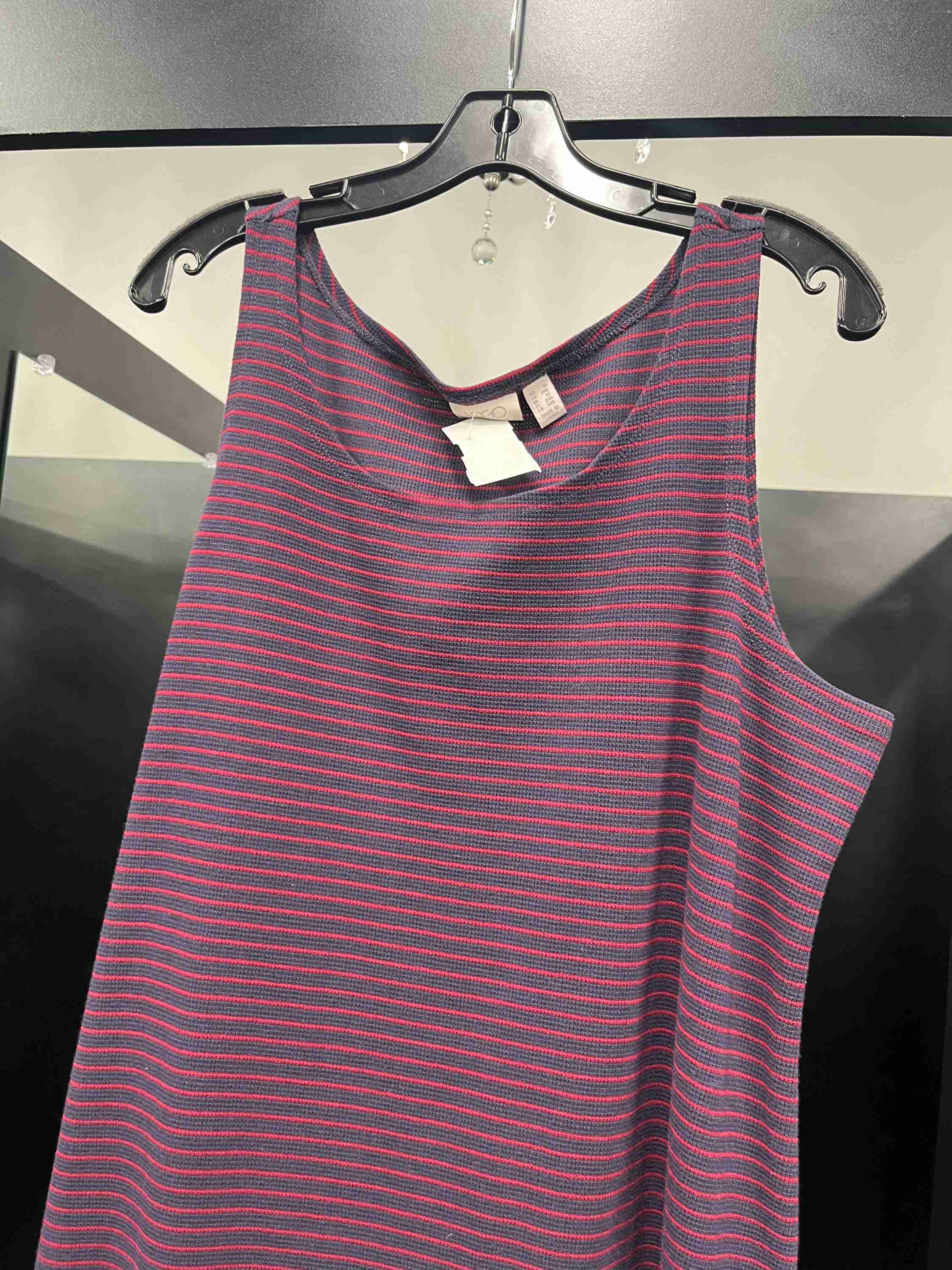 Striped Tunic Sleeveless Logo, Size 1x - Image 3