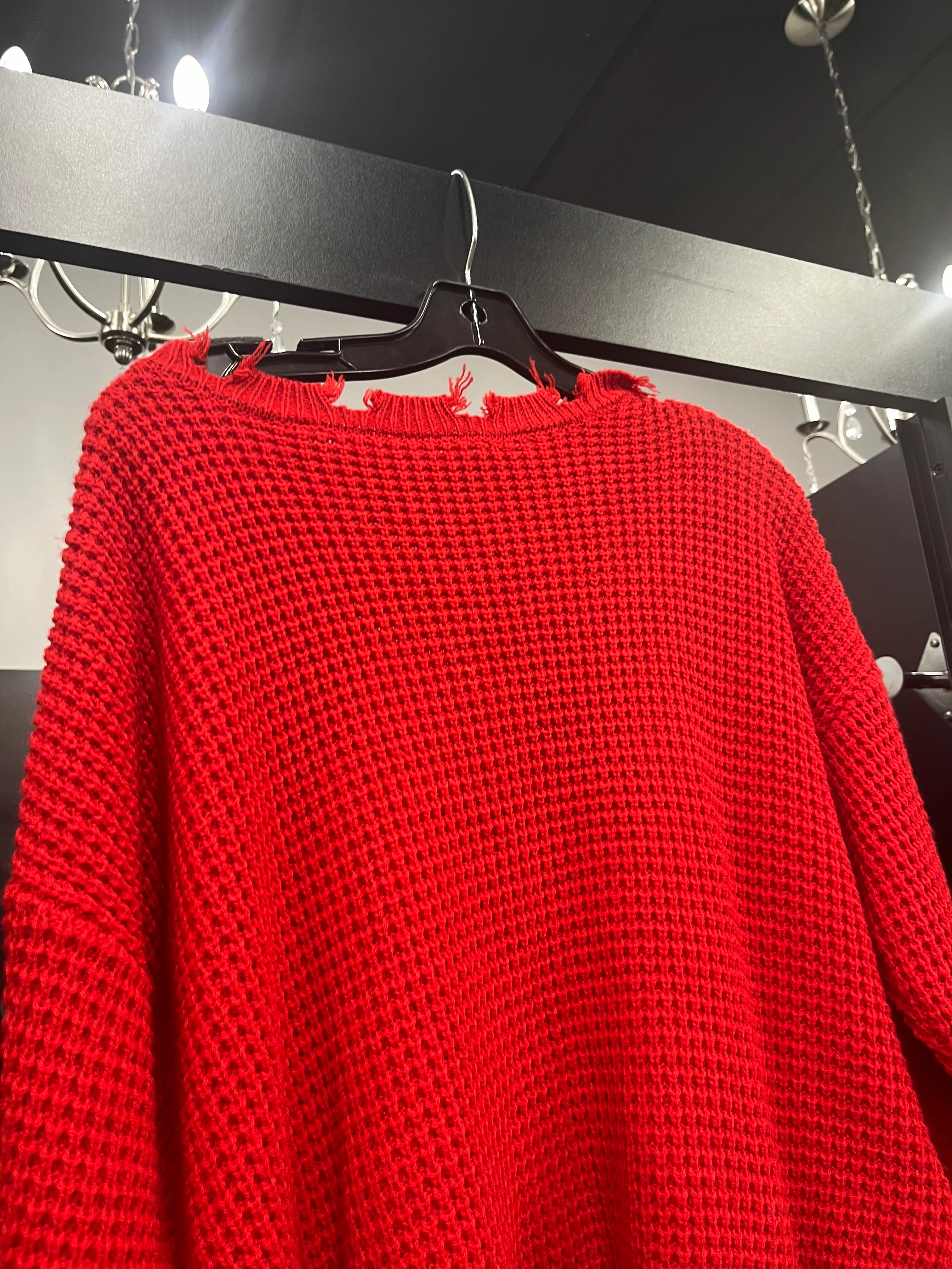 Sweater By Zenana Outfitters In Red, Size: L - Image 3
