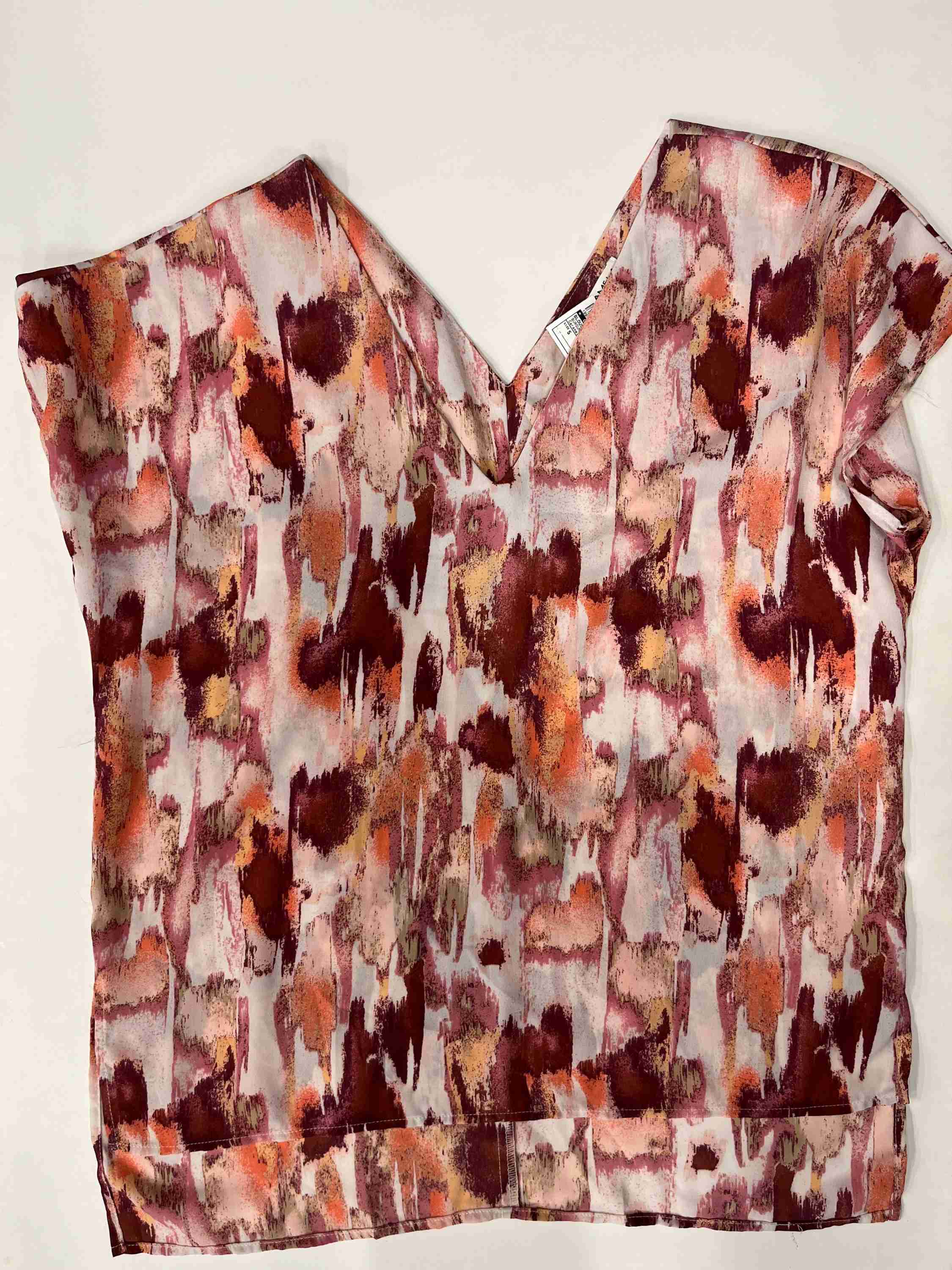 Blouse Short Sleeve By Caramela  Size: S - Image 1