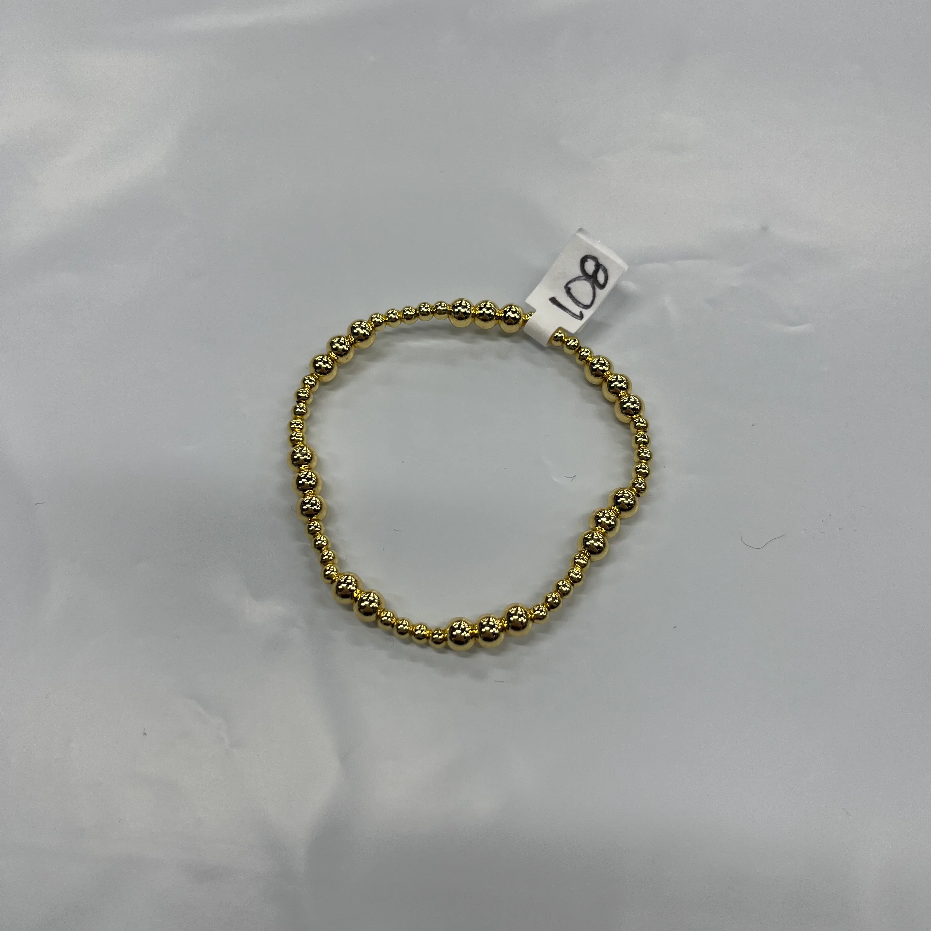 Bracelet Beaded By Cmc 18kt Plated Over Stainless Steel