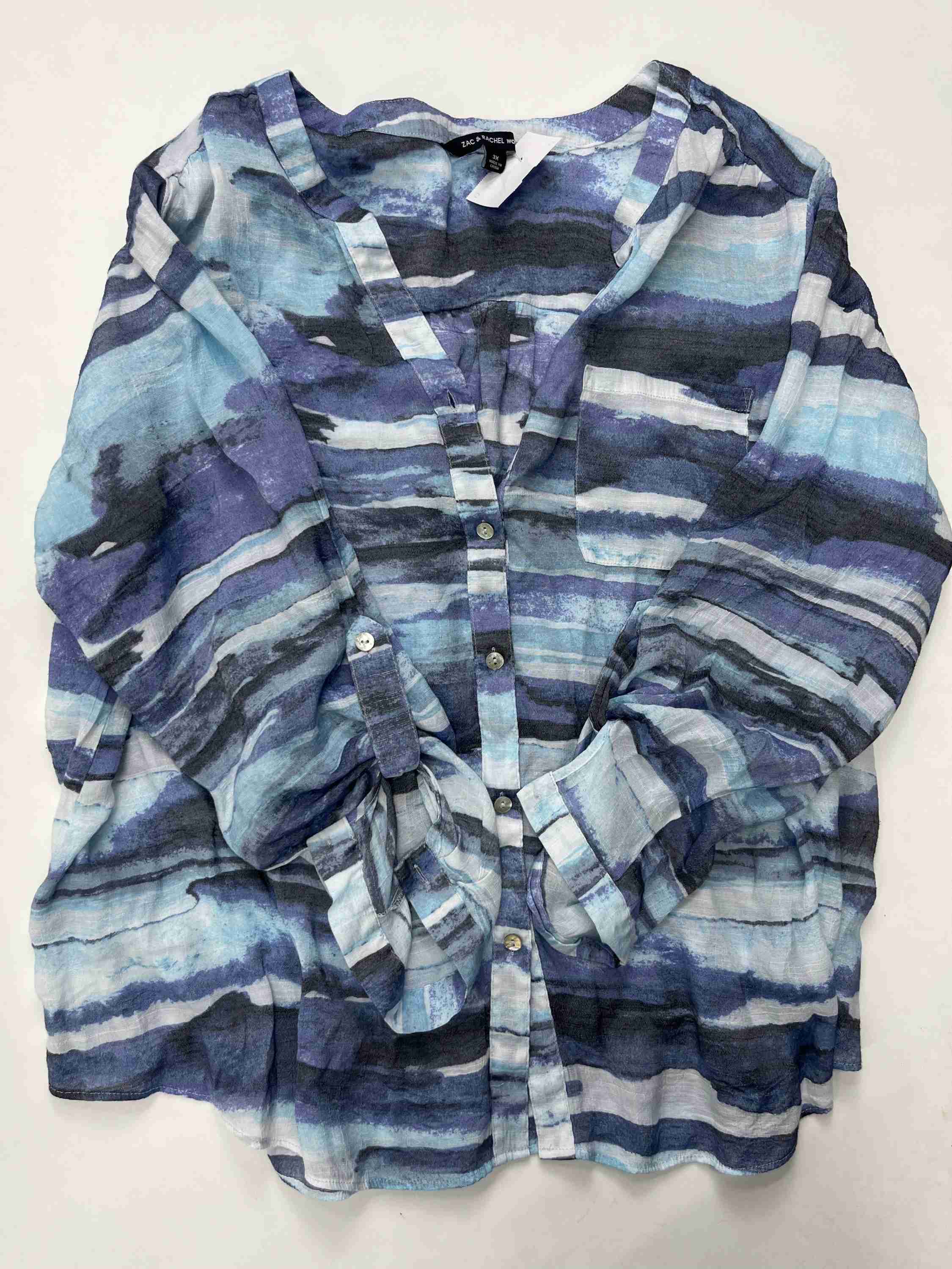Blouse Long Sleeve By Zac And Rachel  Size: 3x - Image 1
