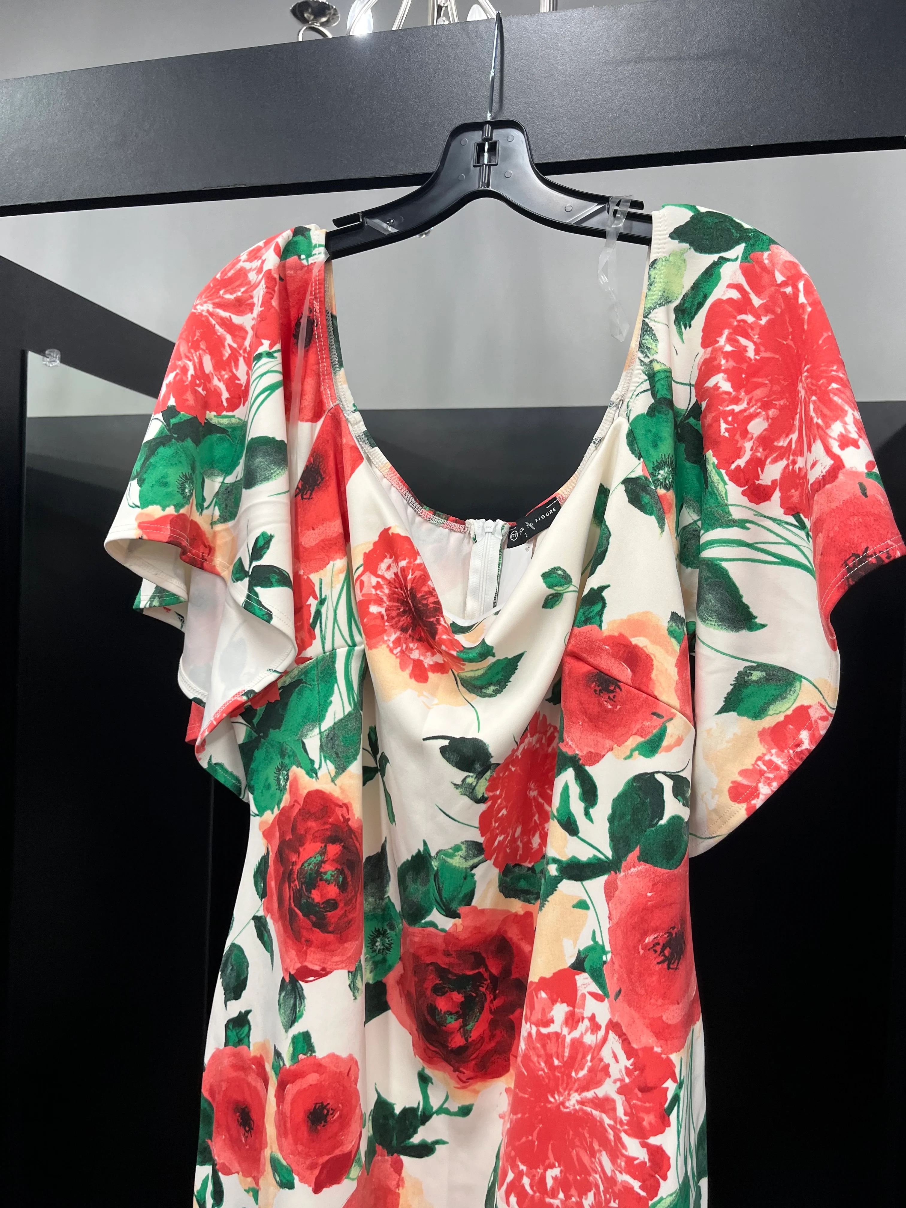 Floral Dress Casual Midi Fashion To Figure NWT, Size 2x - Image 3