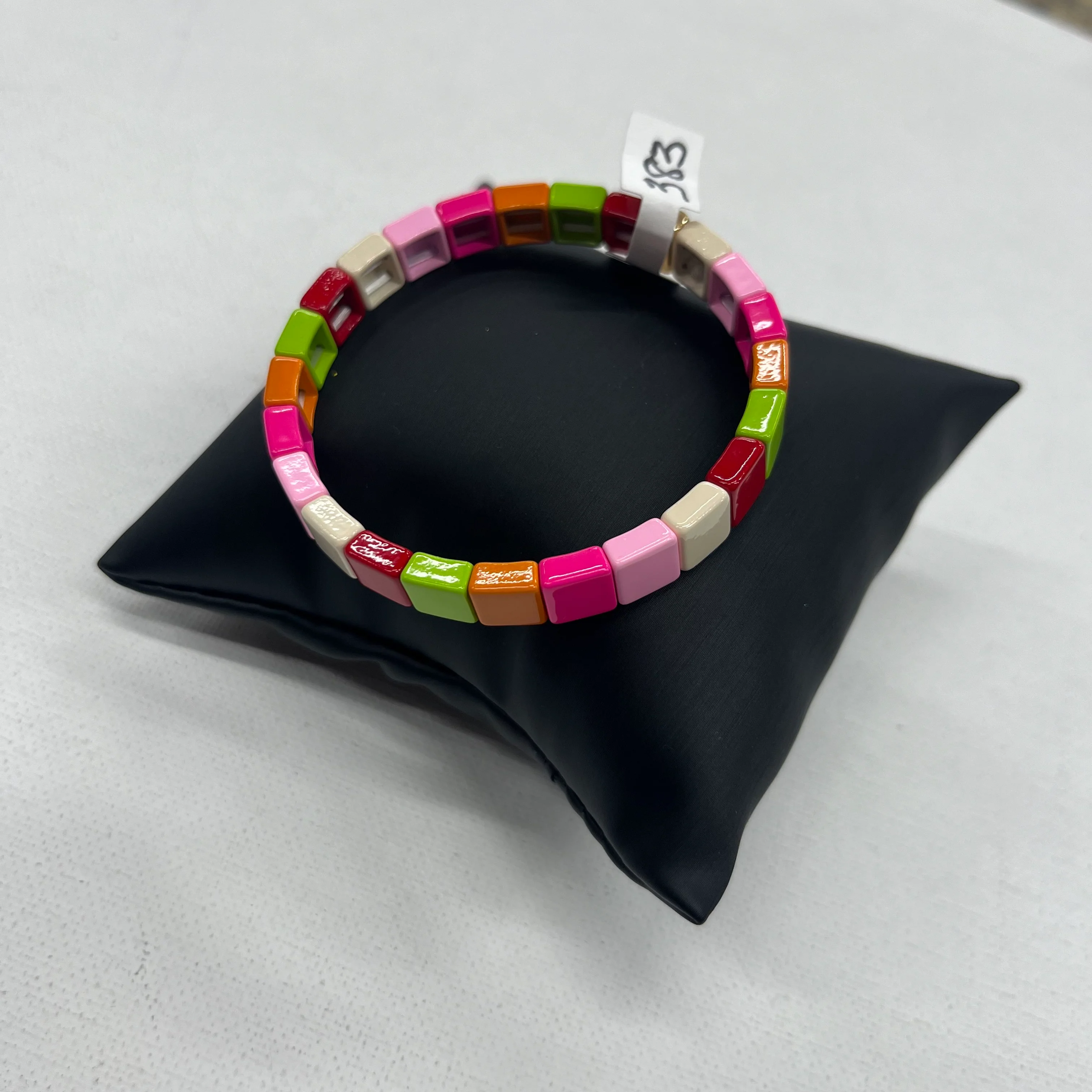 Bracelet Other By Cmc Enamel Tile Stretch Bracelet - Image 3