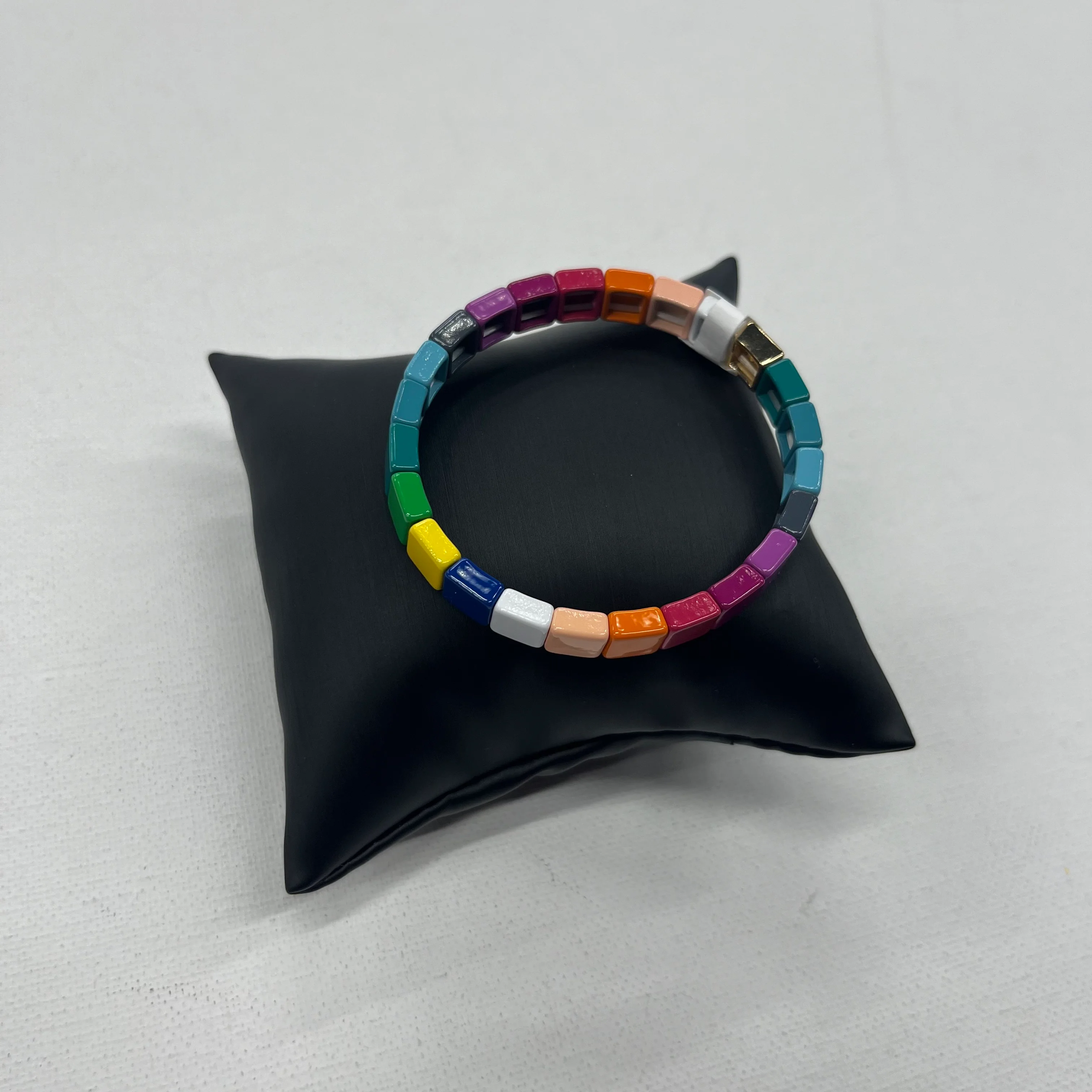 Bracelet Bangle By Cmc Enamel Tile Stretch Bracelet - Image 3