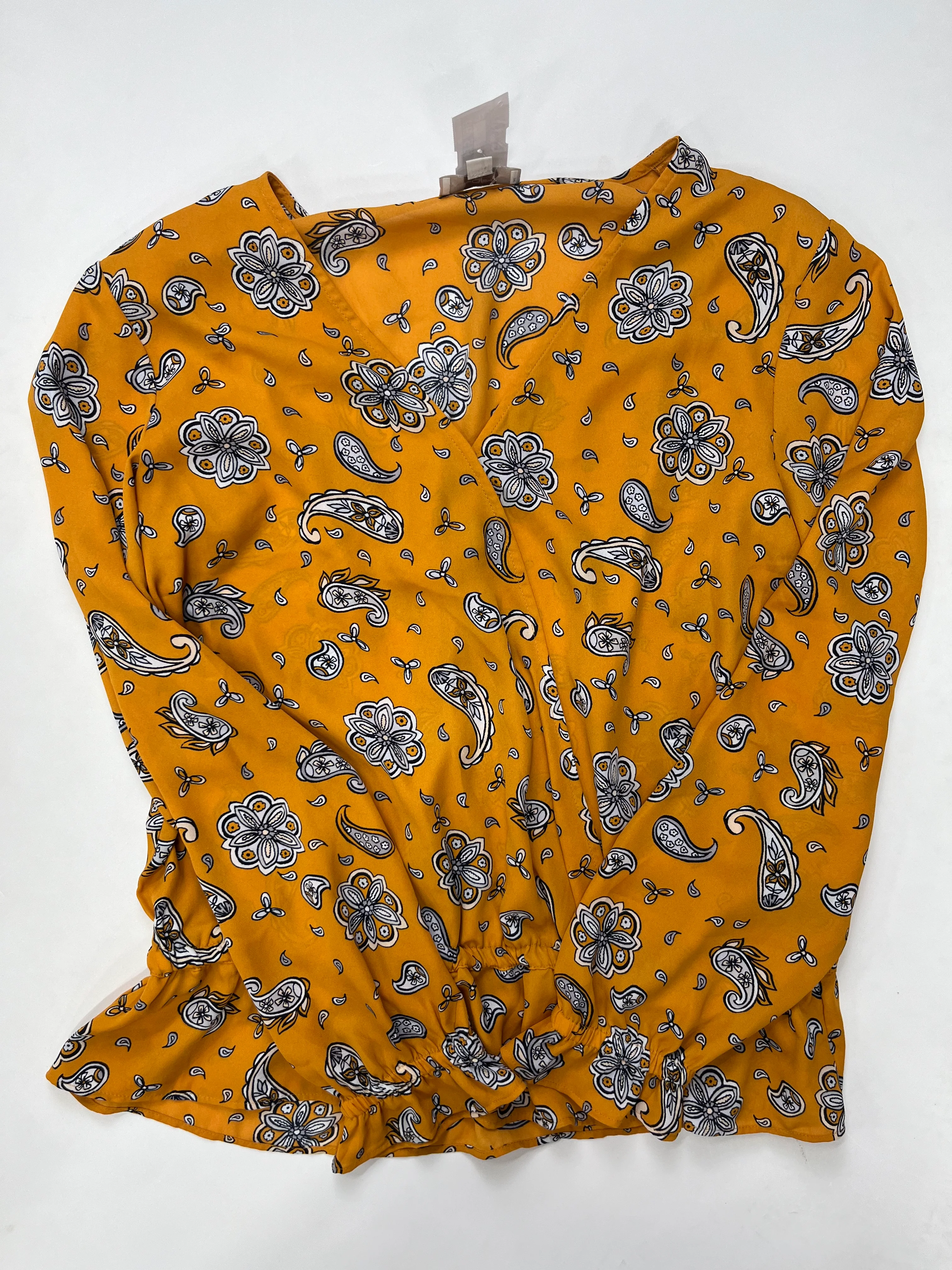 Paisley Blouse Long Sleeve Loft, Size M - Image 1