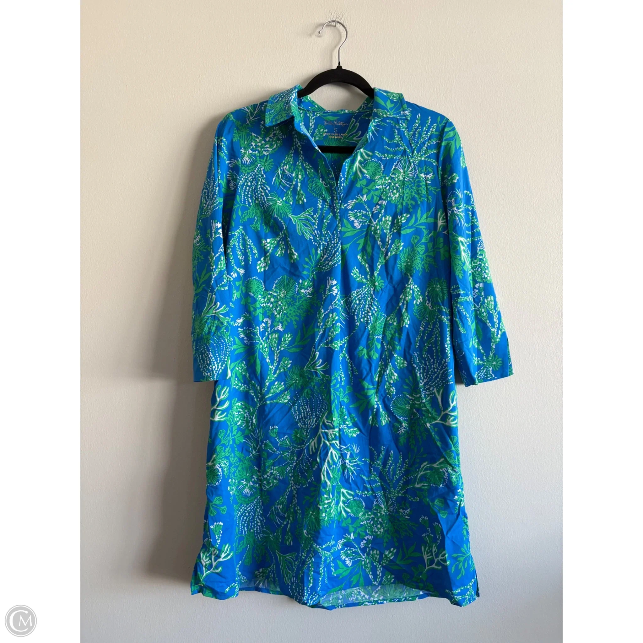 Dress Work By Lilly Pulitzer In Blue Green, Size: S - Image 1