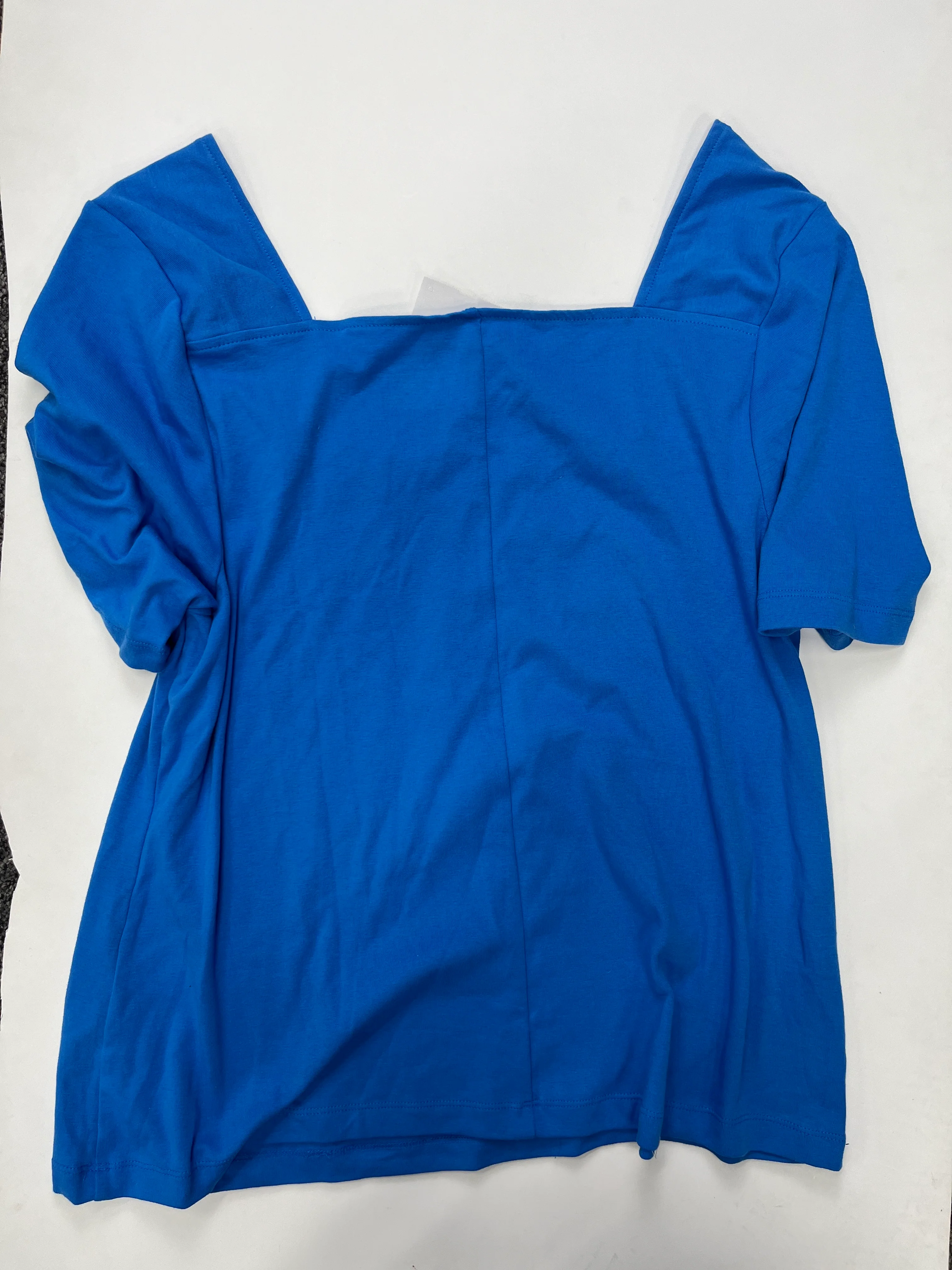 Blue Top Short Sleeve Lane Bryant O, Size 1x - Image 2