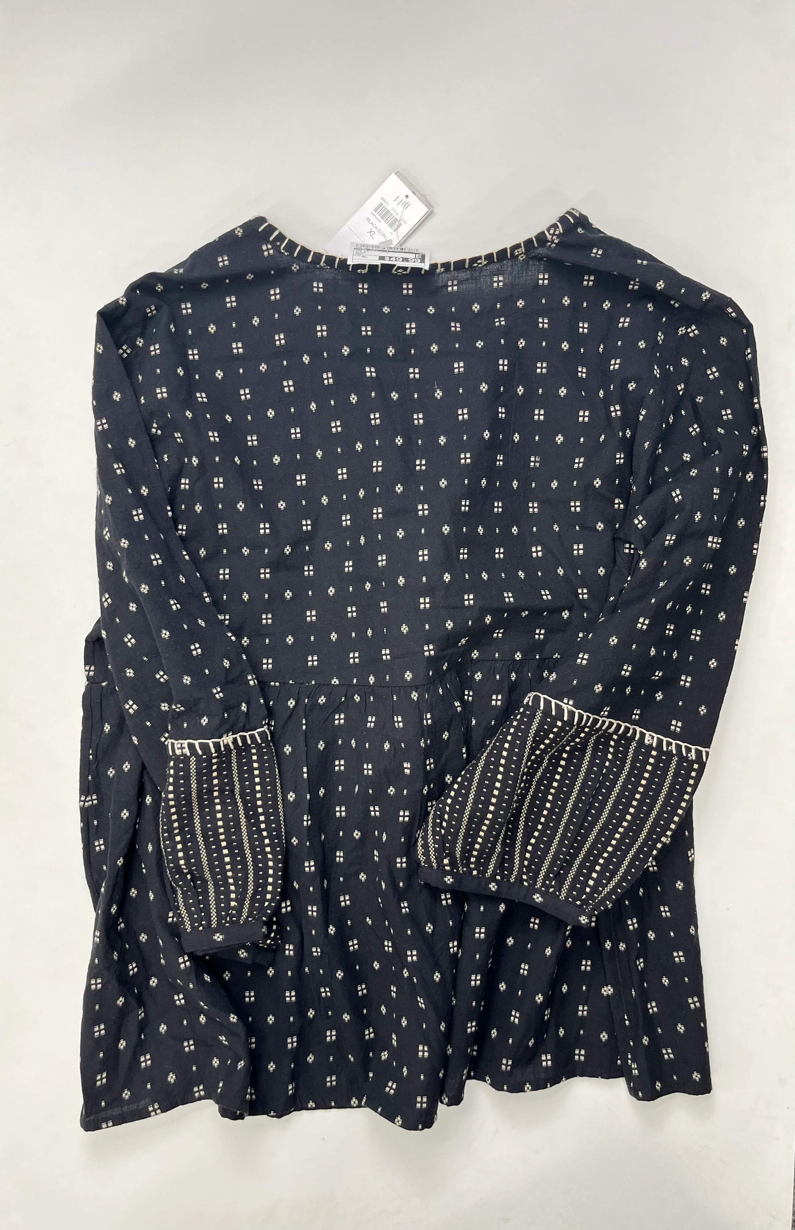 Black Top Long Sleeve Pure Jill, Size Xl - Image 2