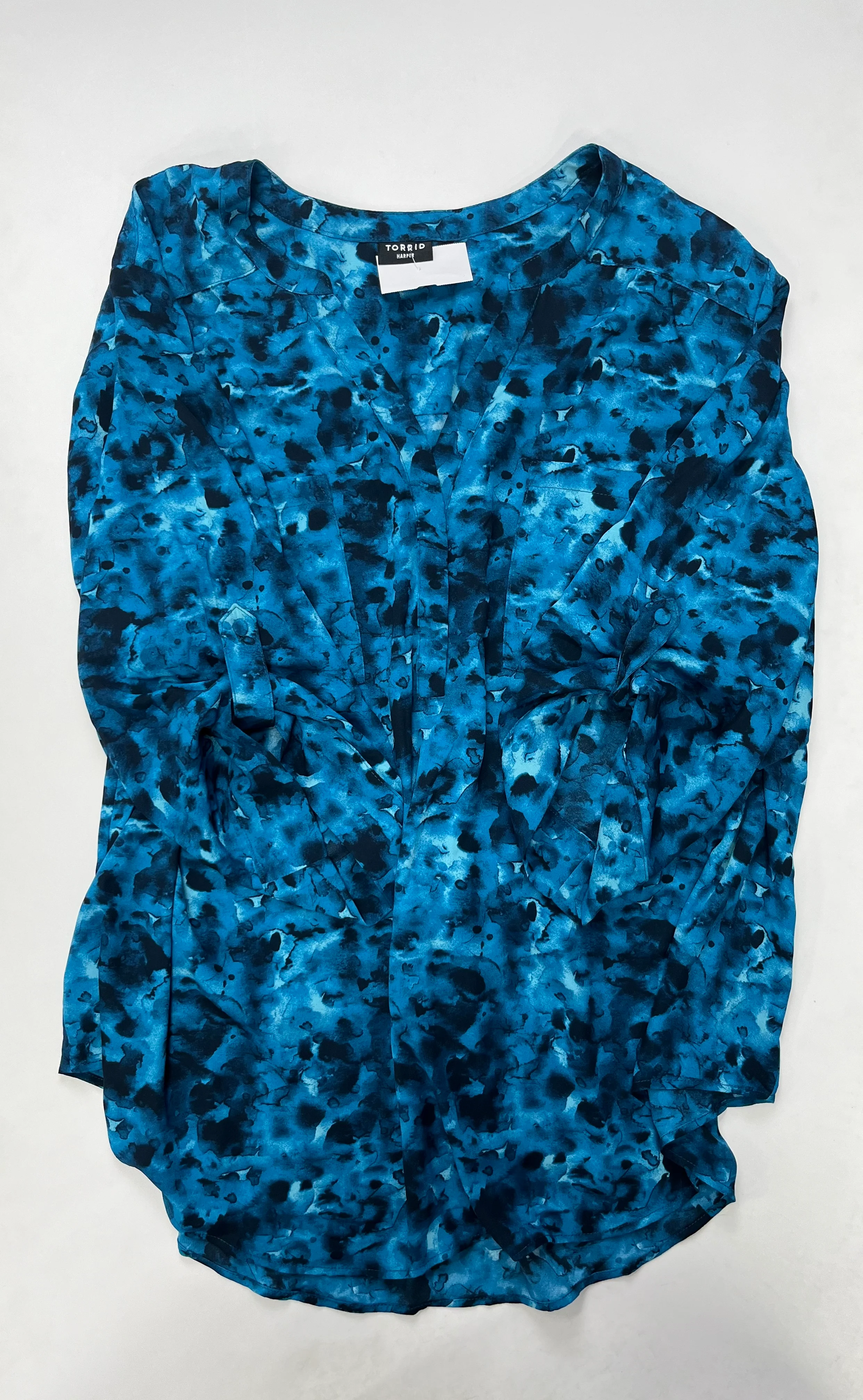 Blue Blouse Long Sleeve Torrid, Size 3x - Image 1