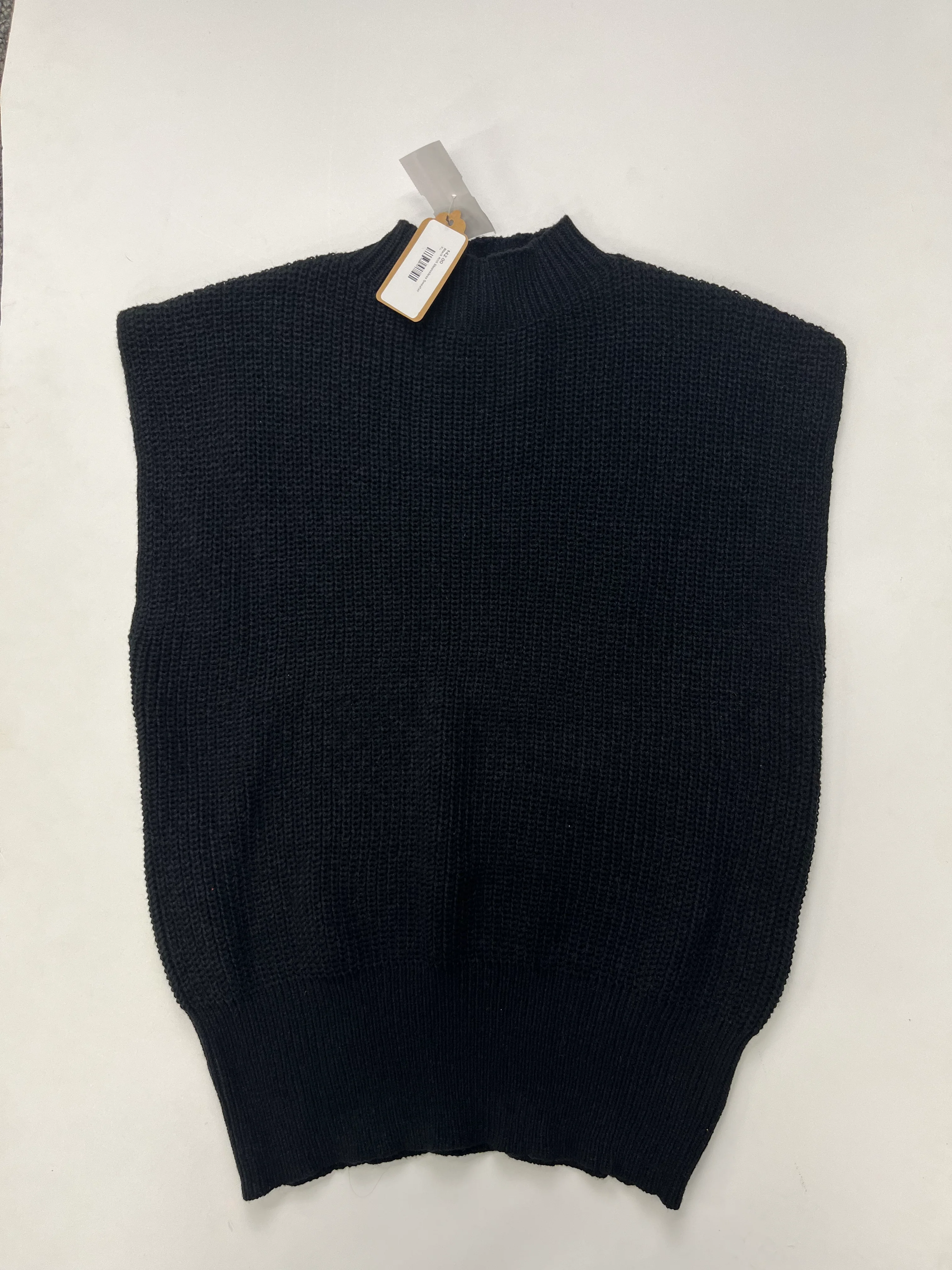 Black Sweater Short Sleeve Cmc, Size Xl